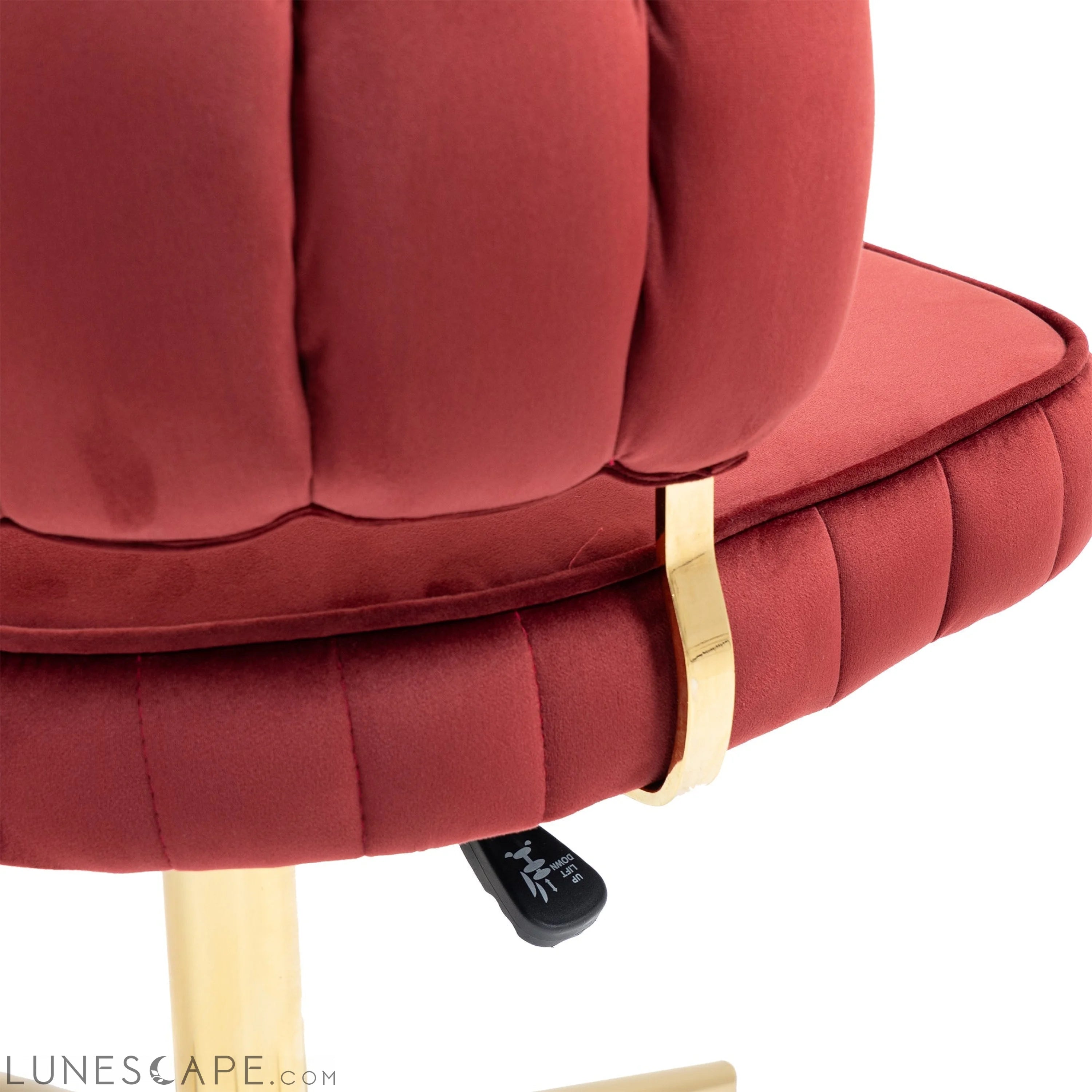 Velvet Home Office Desk Chair, Modern Cute Computer Chair, Wheels LUNESCAPE