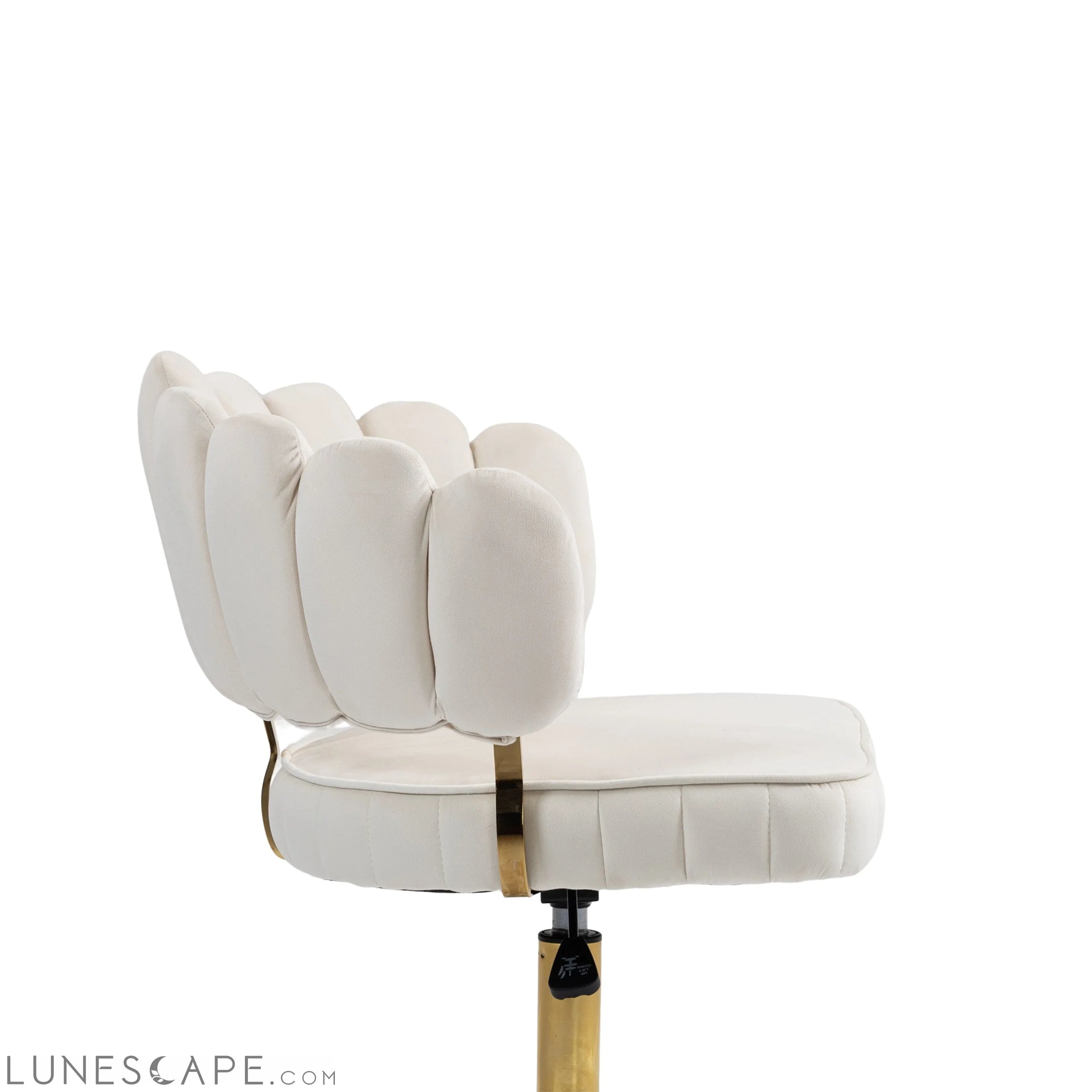 Velvet Home Office Desk Chair, Modern Cute Computer Chair, Wheels LUNESCAPE