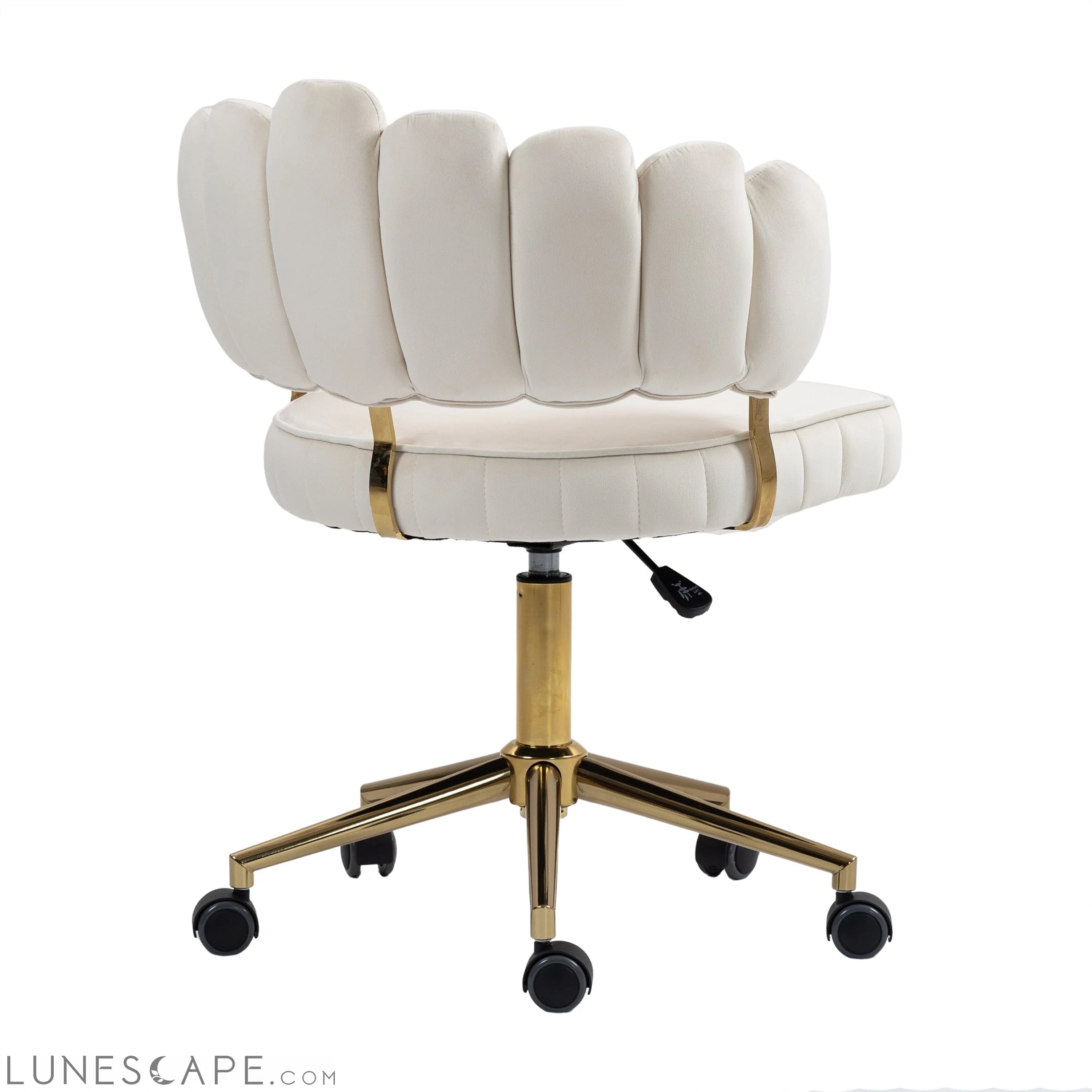 Velvet Home Office Desk Chair, Modern Cute Computer Chair, Wheels LUNESCAPE