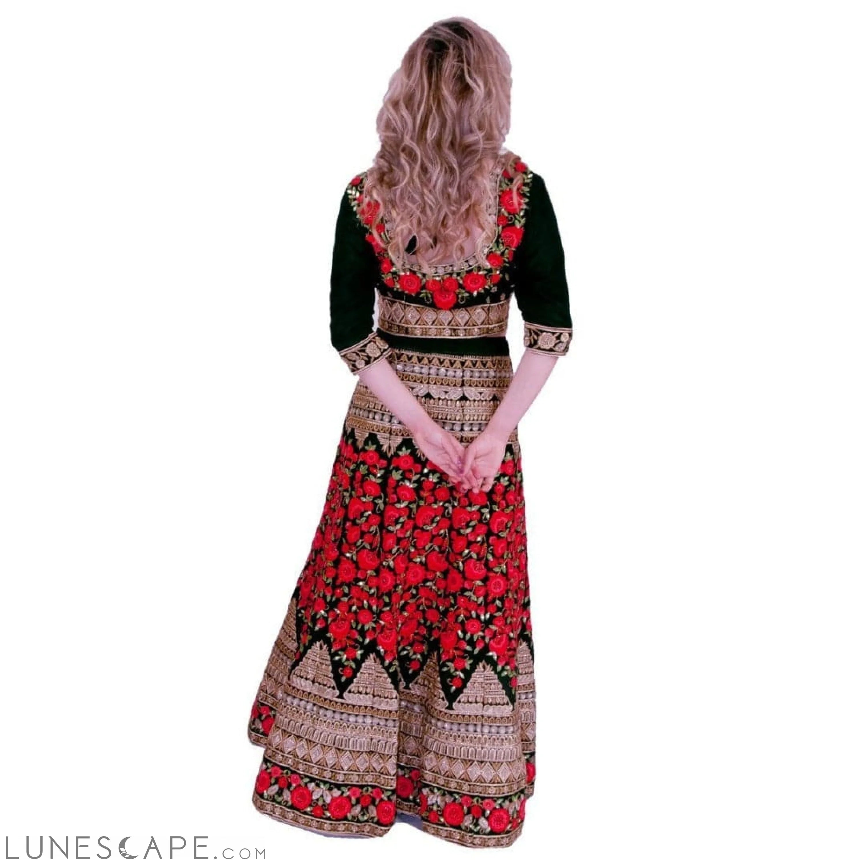 Velvet Lehenga Dress LUNESCAPE