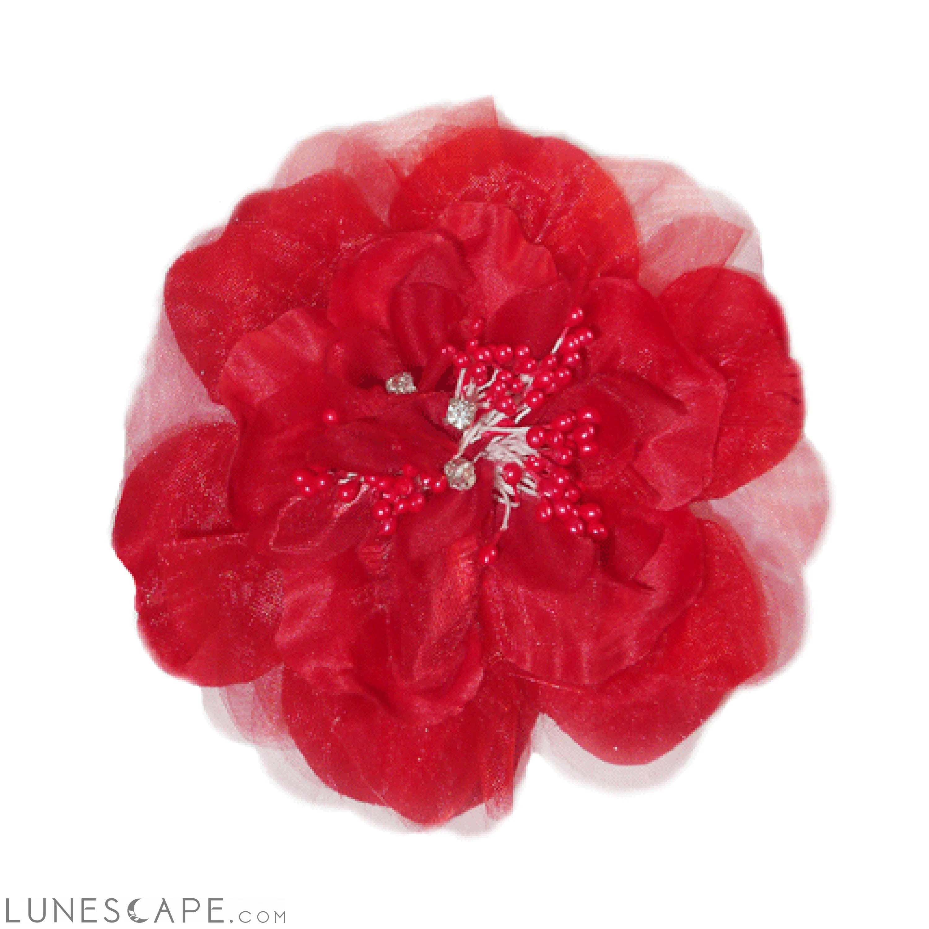 Victoria Collar Flower - Red LUNESCAPE