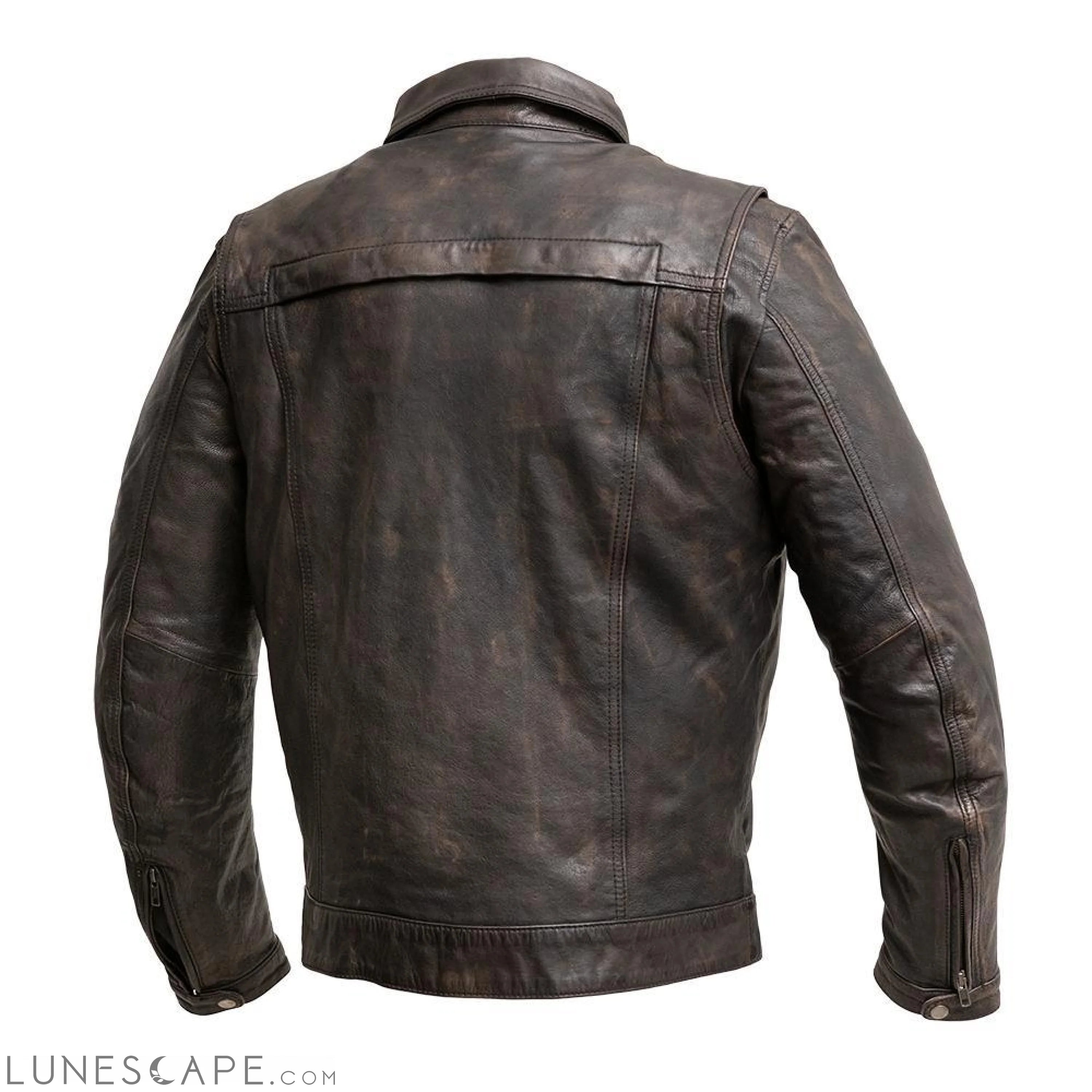 Villain - Men's Leather Motorcycle Jacket LUNESCAPE
