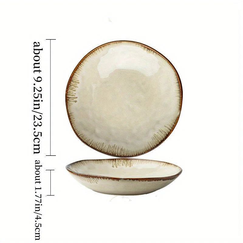 Vintage 2286 cm Irregular Ceramic Salad Plate LUNESCAPE