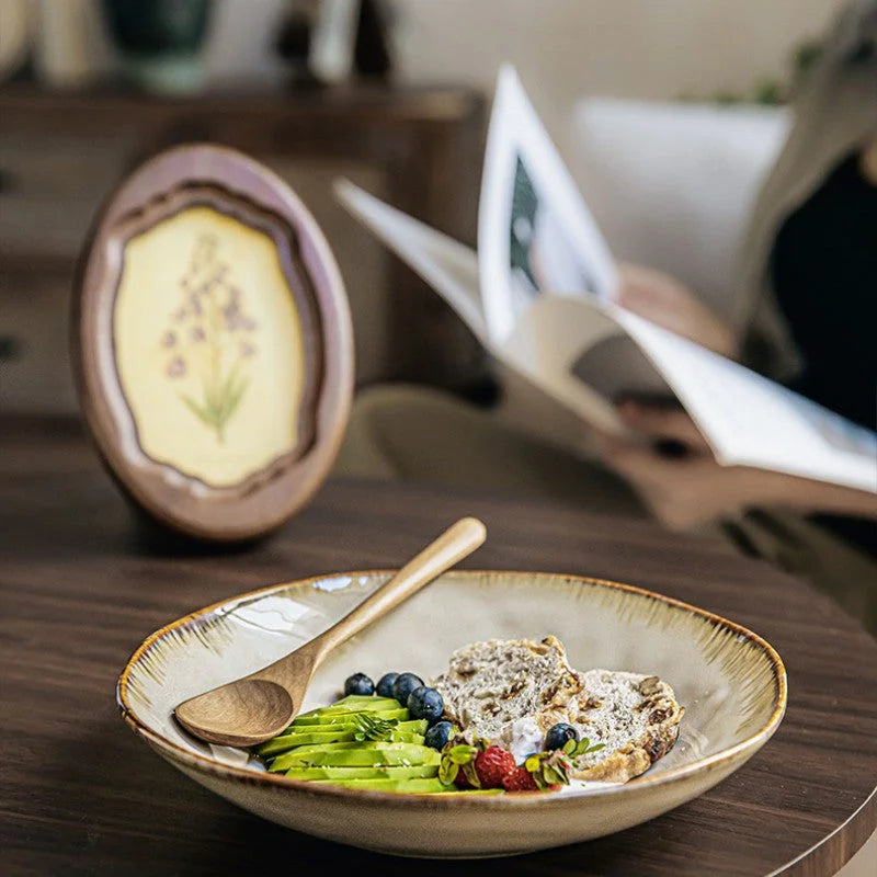 Vintage 2286 cm Irregular Ceramic Salad Plate LUNESCAPE