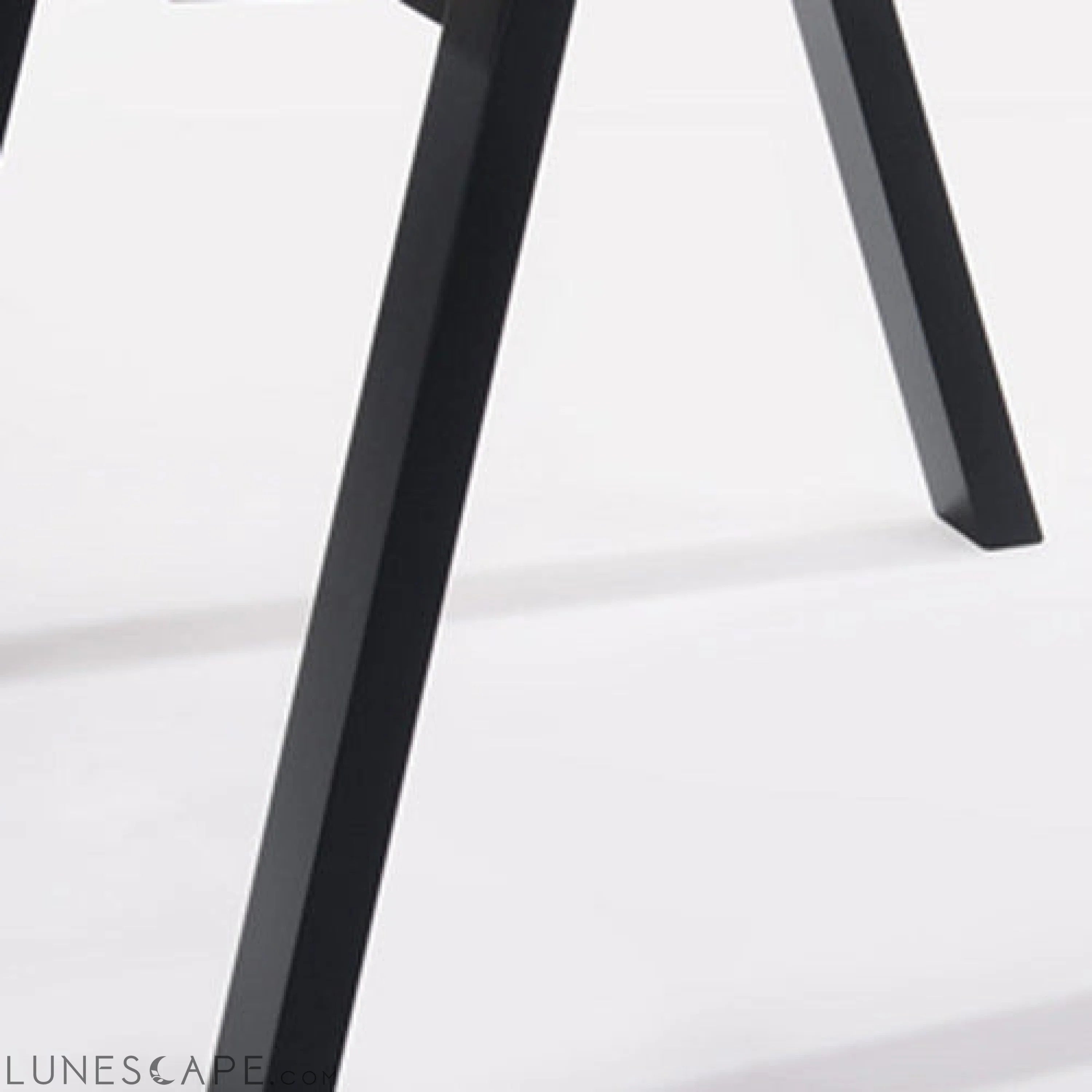 Walnut Wood and Black Metal End Table LUNESCAPE