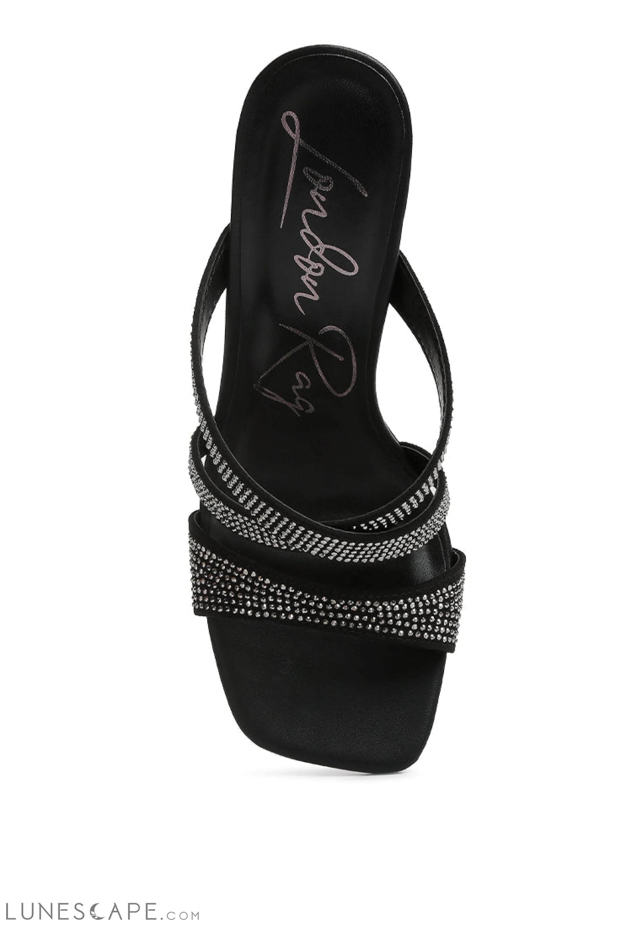 Wapit Rhinestone Embellished Straps Sandals LUNESCAPE