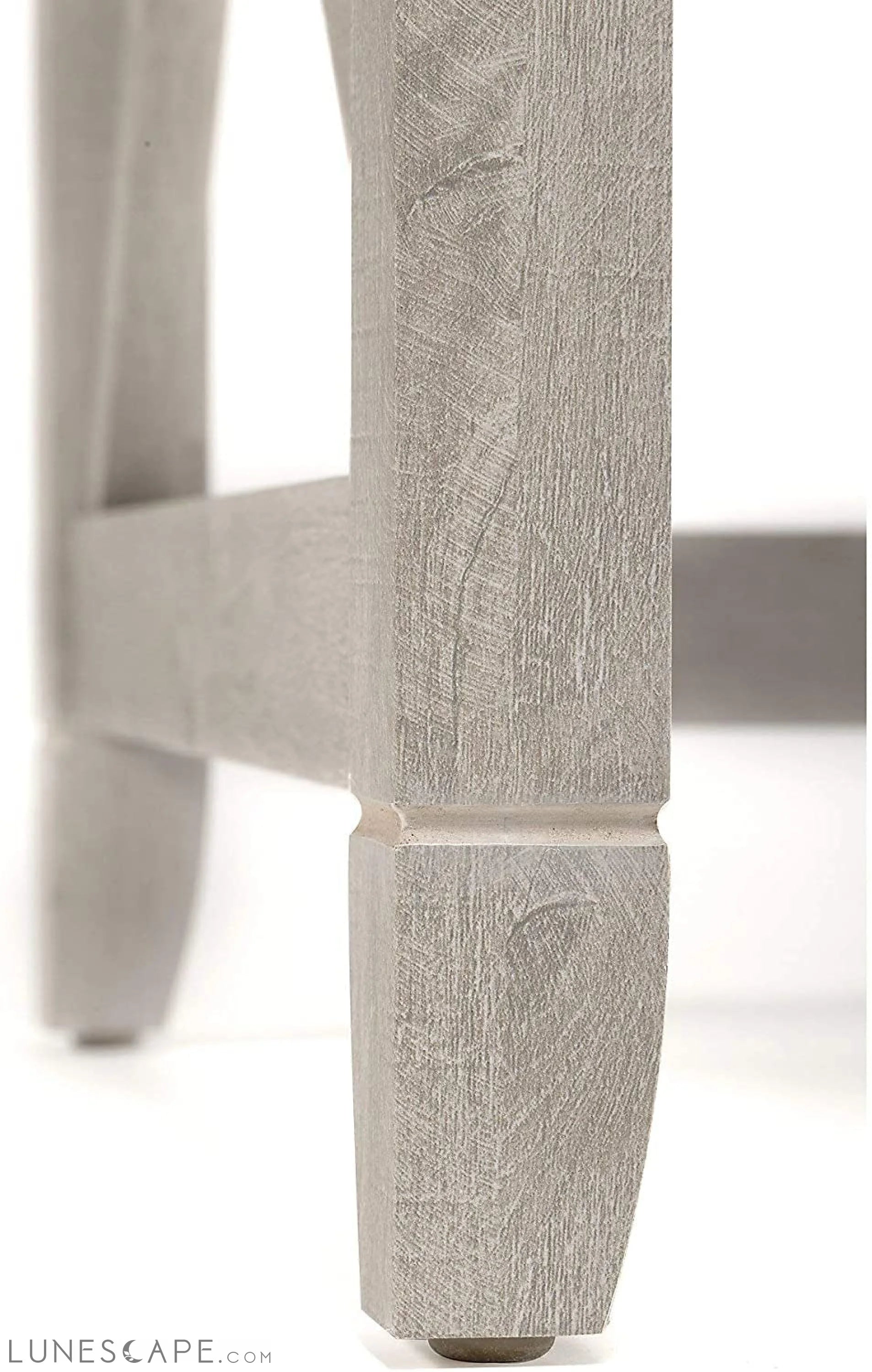 Washed Gray L-Shaped Desk W/ File Cabinet LUNESCAPE