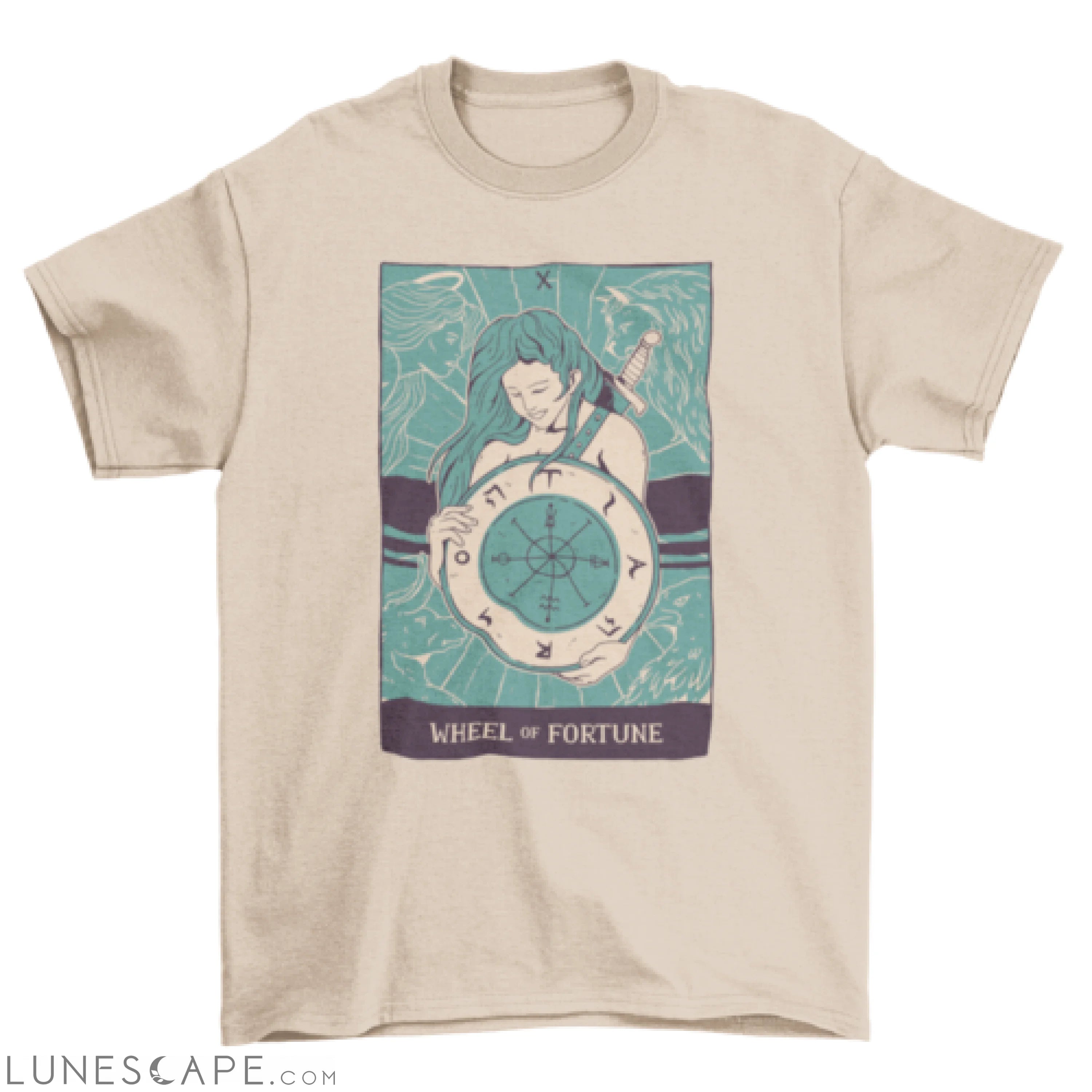 Wheel of fortune tarot t-shirt LUNESCAPE