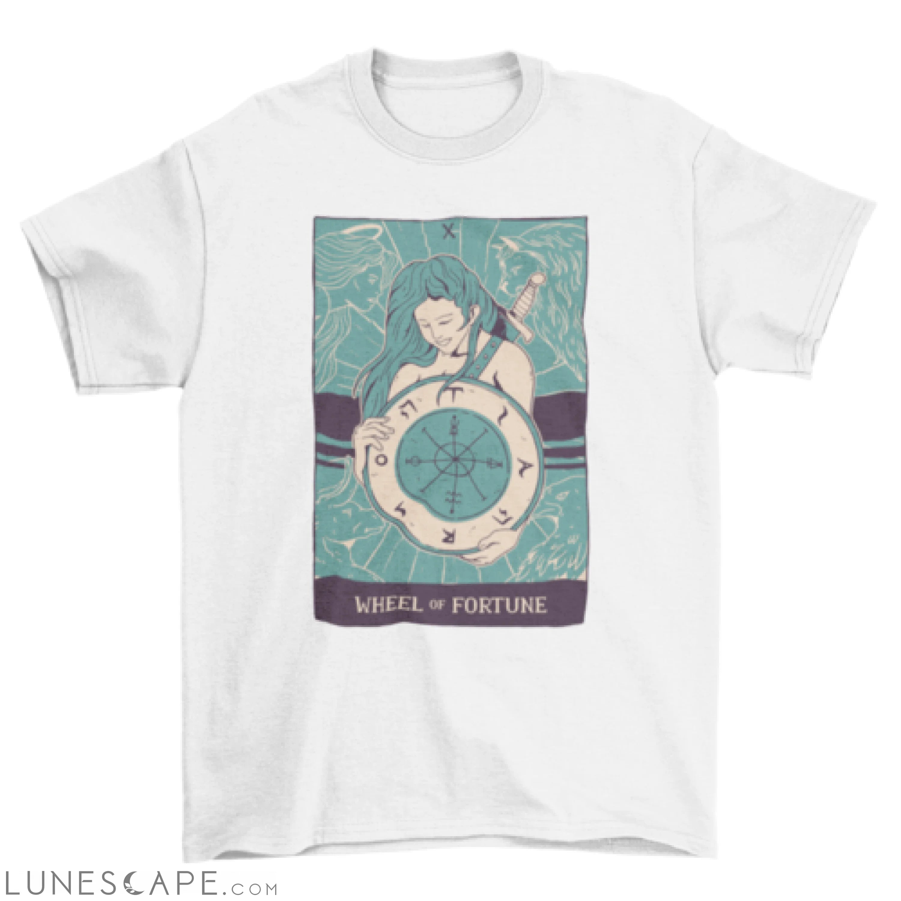 Wheel of fortune tarot t-shirt LUNESCAPE