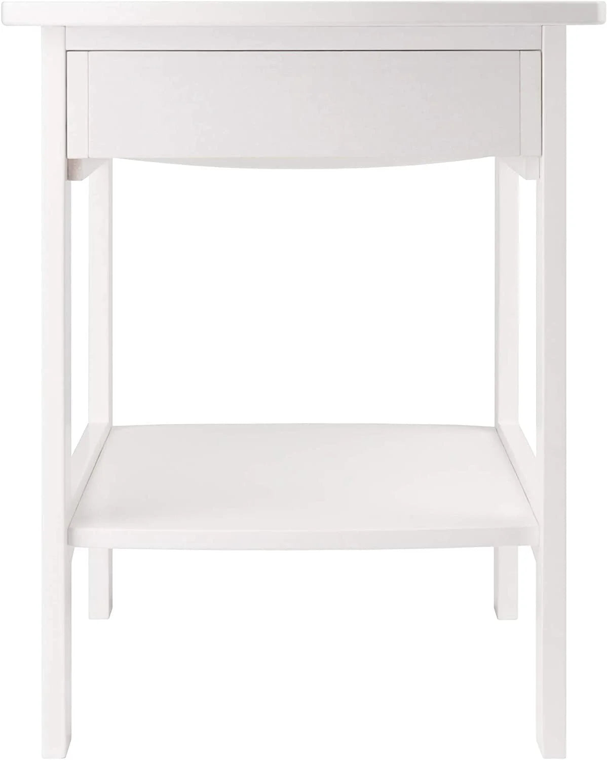 White Claire Accent Table LUNESCAPE