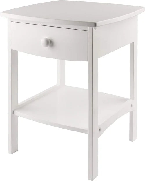 White Claire Accent Table LUNESCAPE