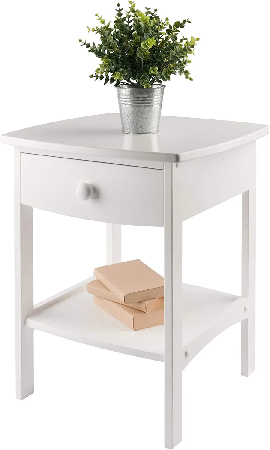 White Claire Accent Table LUNESCAPE