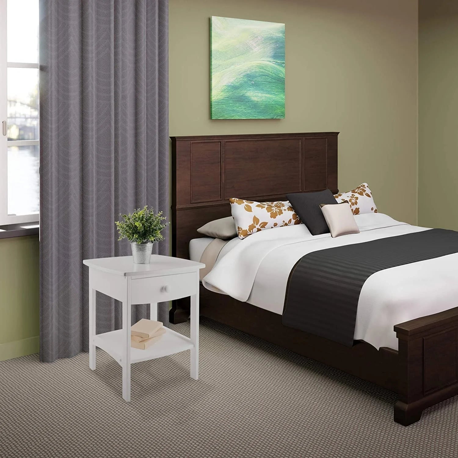 White Claire Accent Table LUNESCAPE