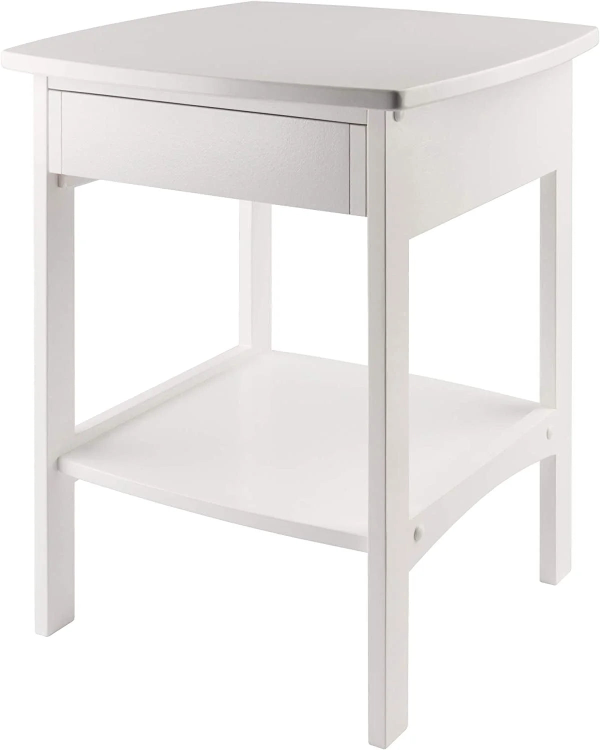 White Claire Accent Table LUNESCAPE
