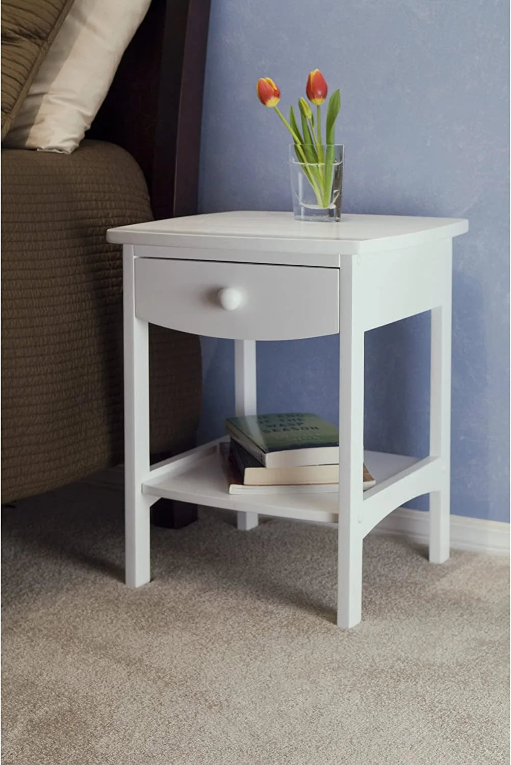 White Claire Accent Table LUNESCAPE
