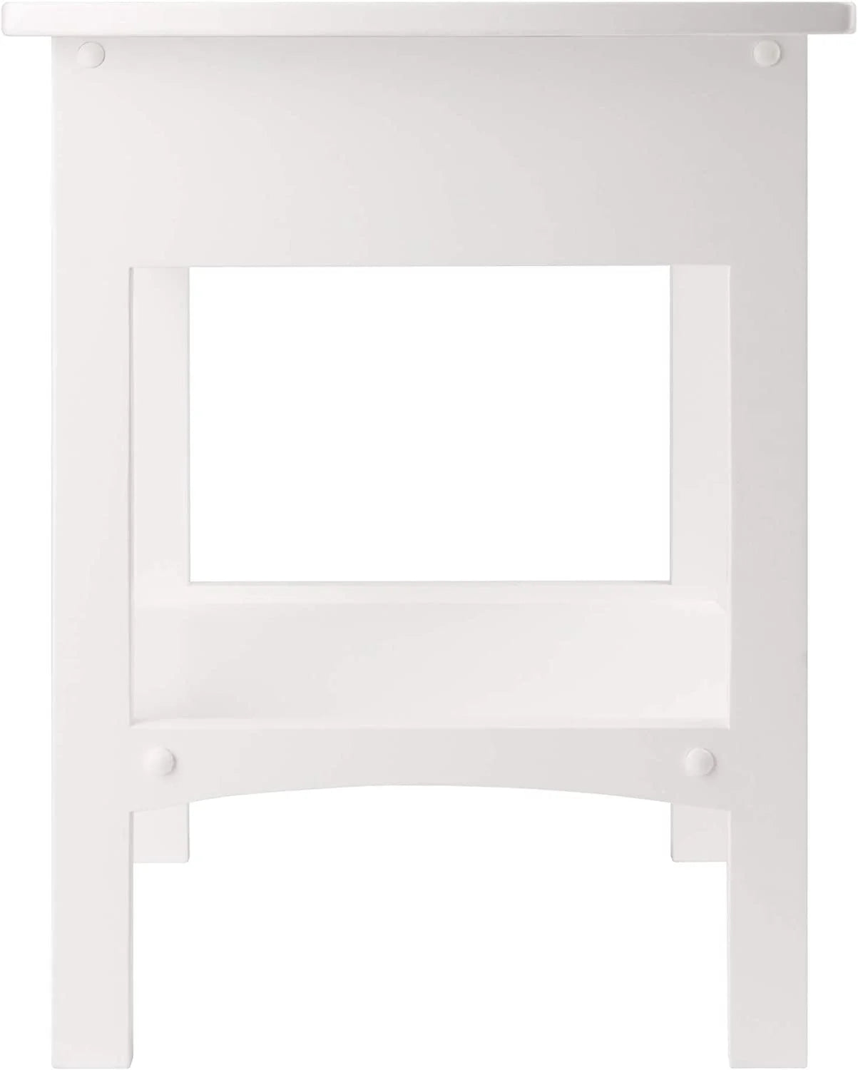 White Claire Accent Table LUNESCAPE