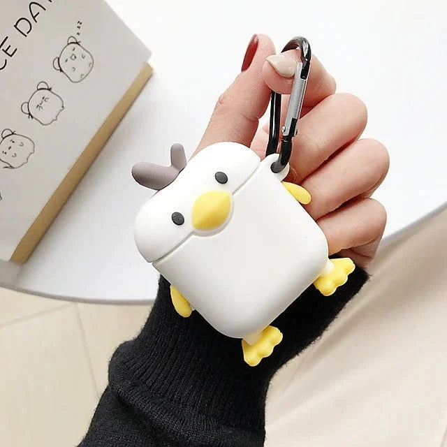 White Pengu AirPods Case LUNESCAPE