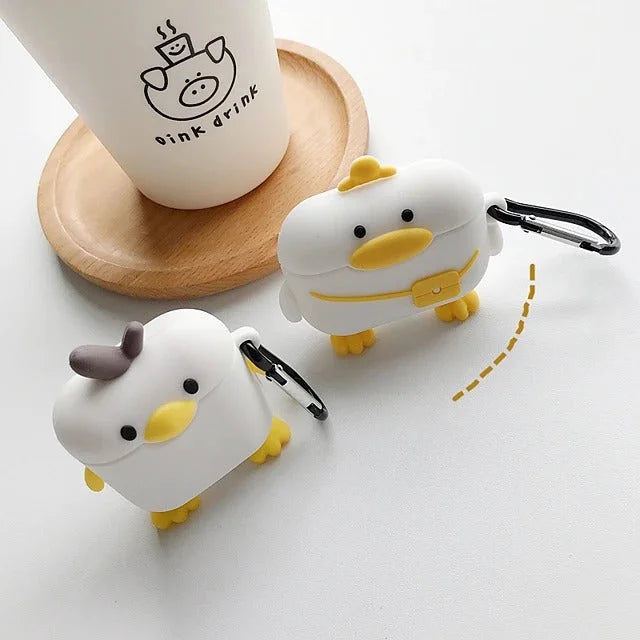 White Pengu AirPods Case LUNESCAPE