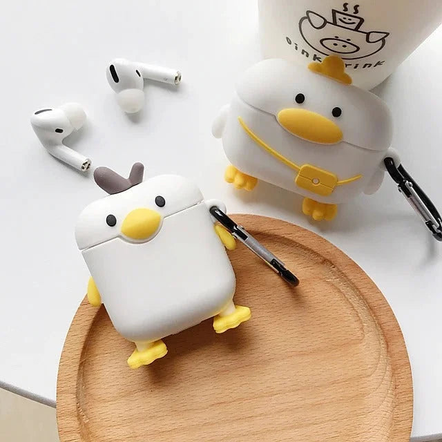 White Pengu AirPods Case LUNESCAPE