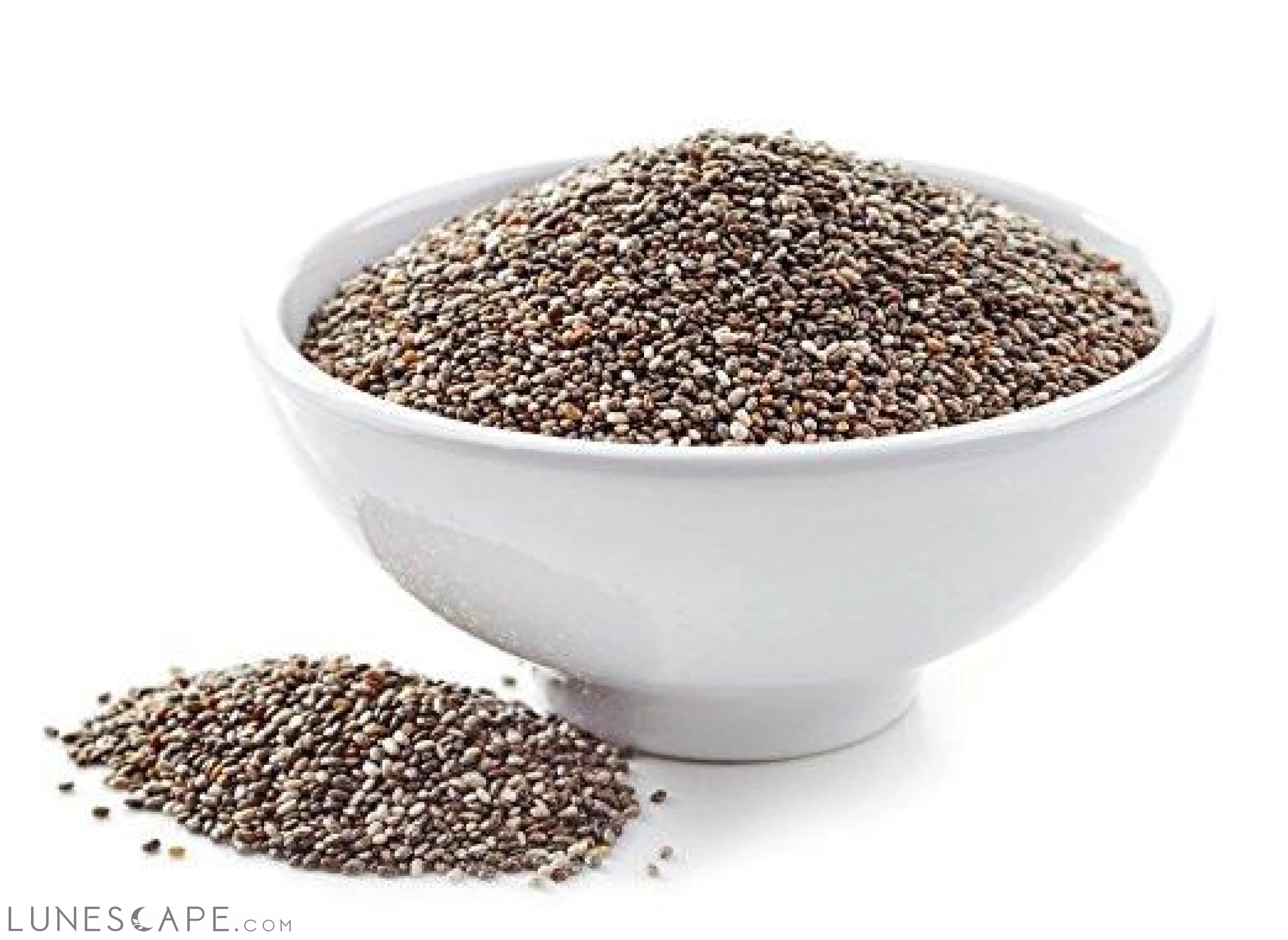 Whole Black Chia Seeds - Omega-3 & Calcium Superfood Jar LUNESCAPE
