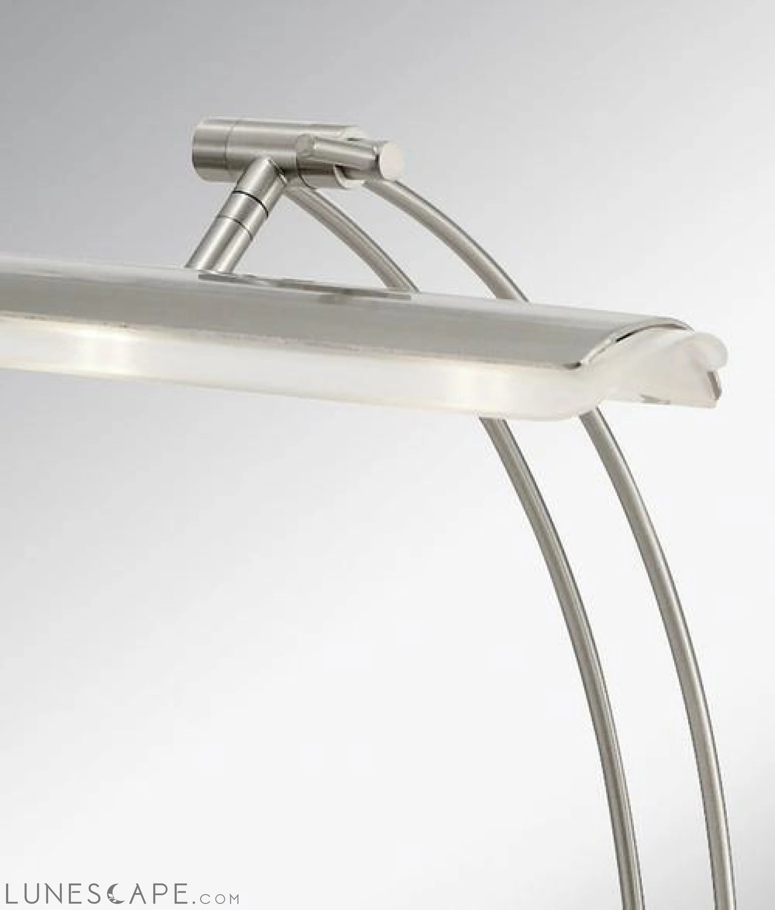 Wide Angle Adjustable Brushed Steel Metal LED Desk Lamp LUNESCAPE