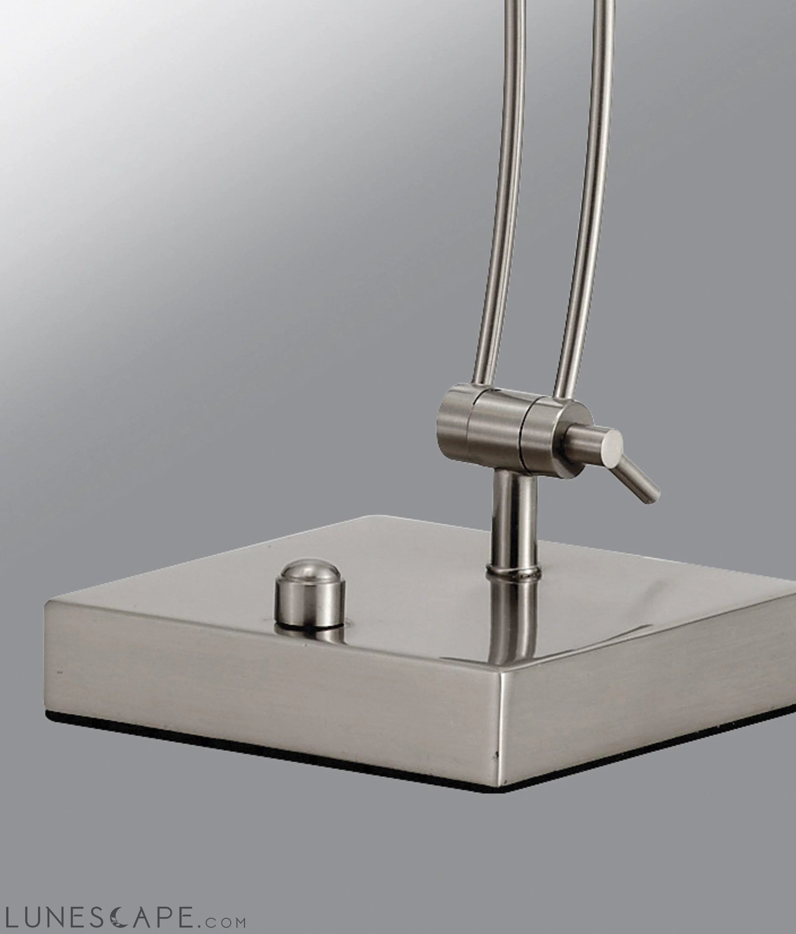 Wide Angle Adjustable Brushed Steel Metal LED Desk Lamp LUNESCAPE