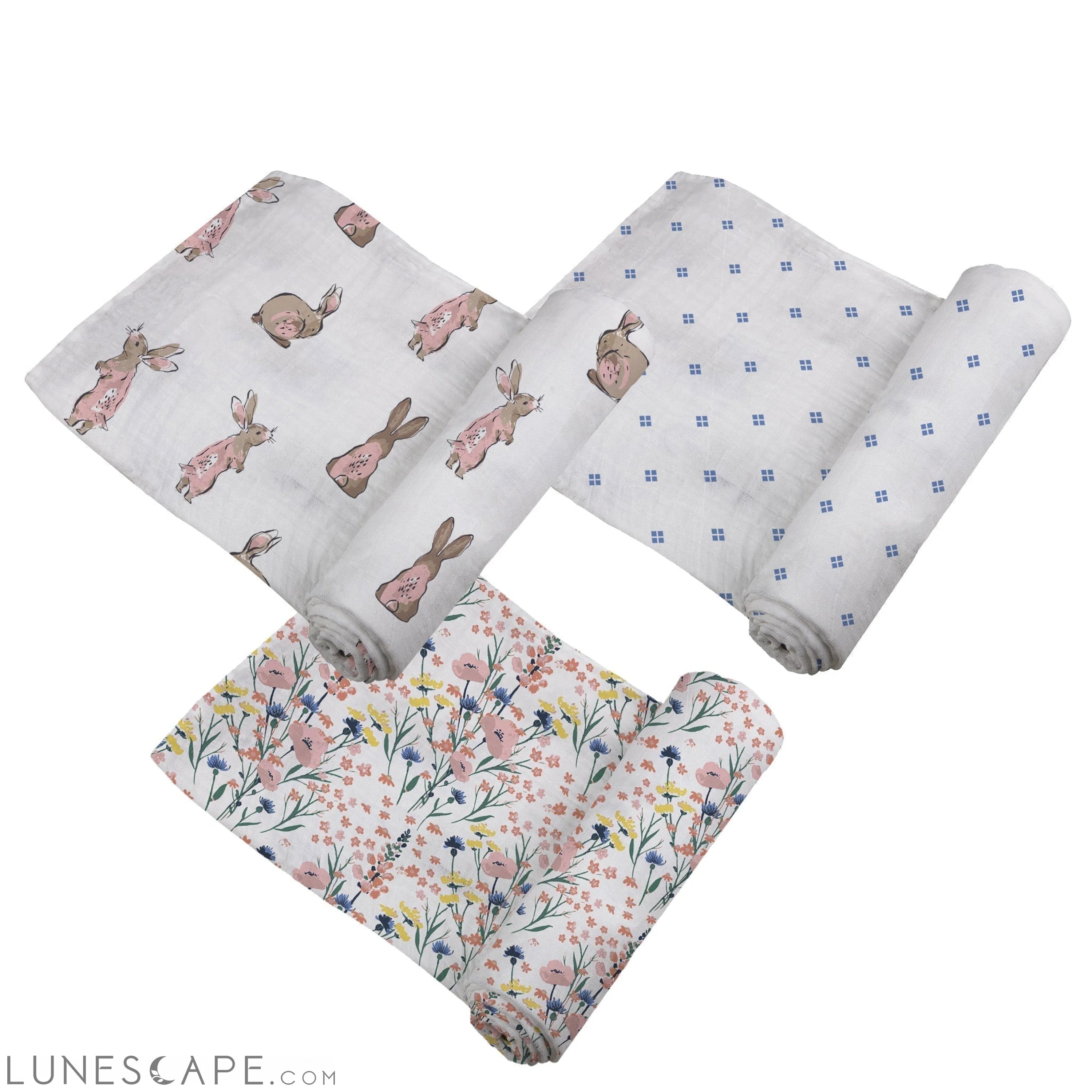 Wildflowers Bamboo Swaddles 3 Pack LUNESCAPE