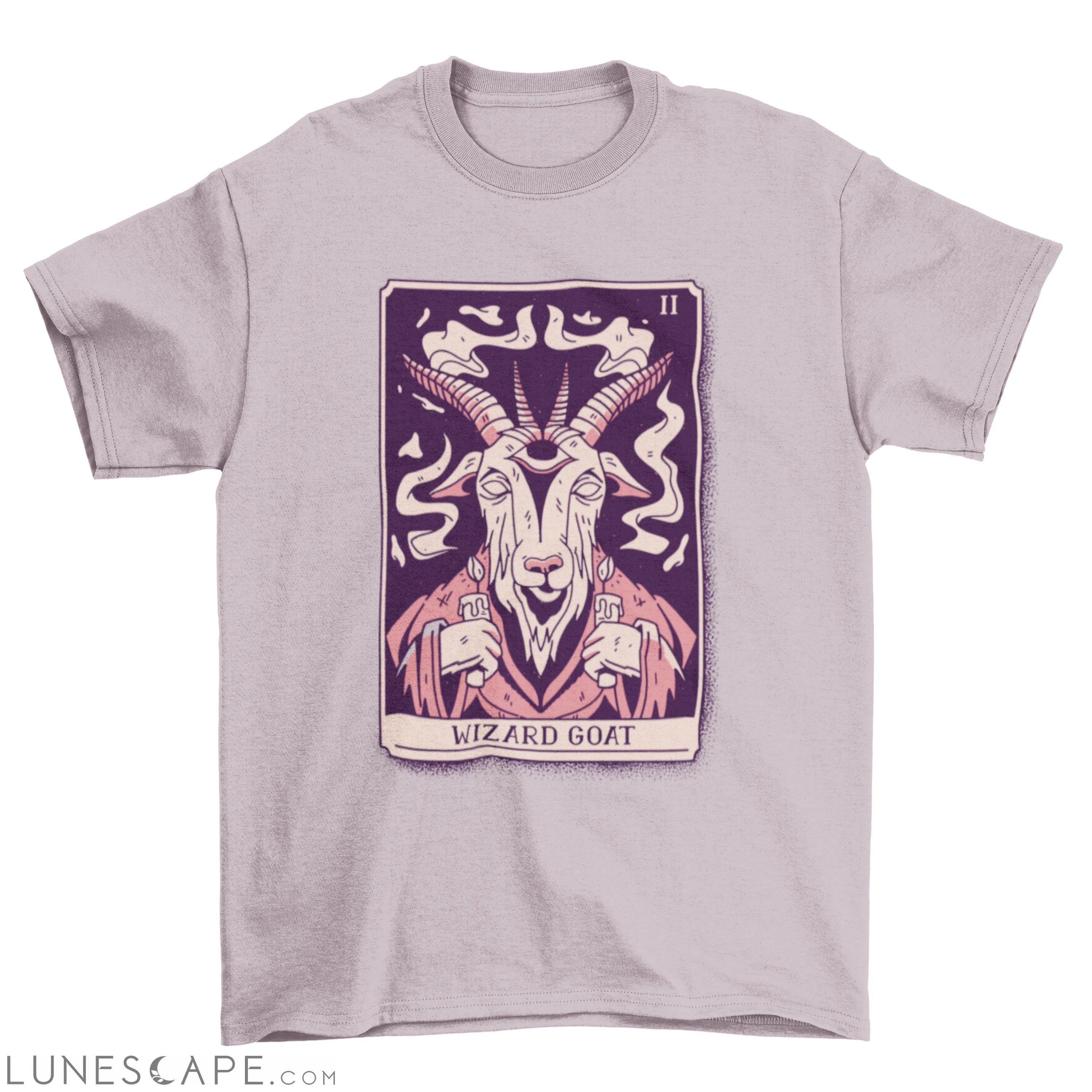 Wizard goat mystical tarot card t-shirt design LUNESCAPE