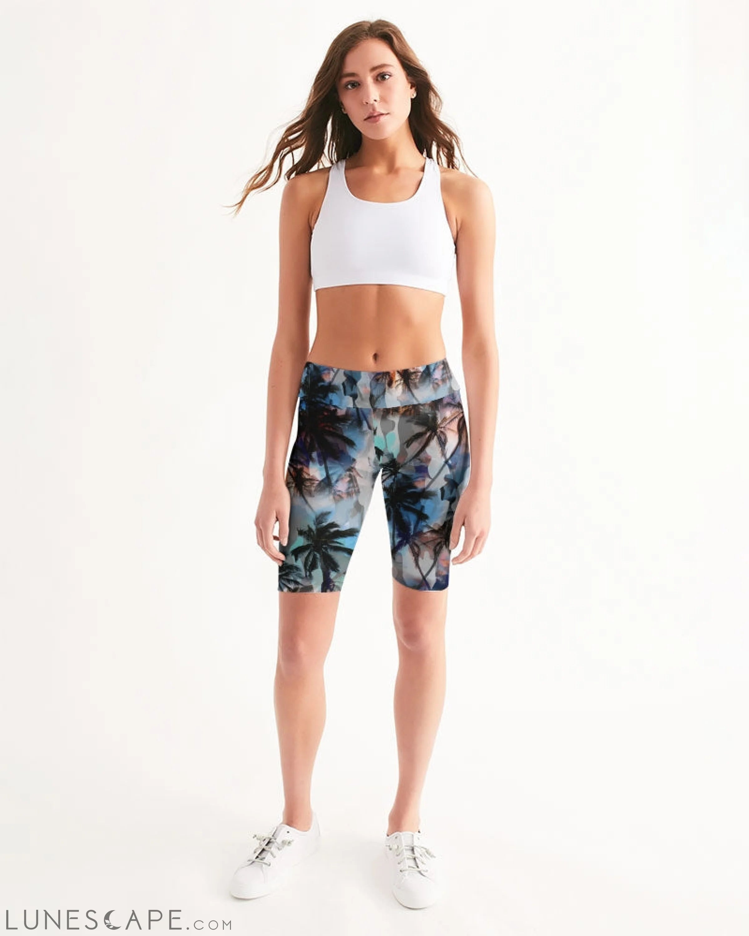 Women's Active Comfort Ancient City Mid-Rise Bike Shorts LUNESCAPE