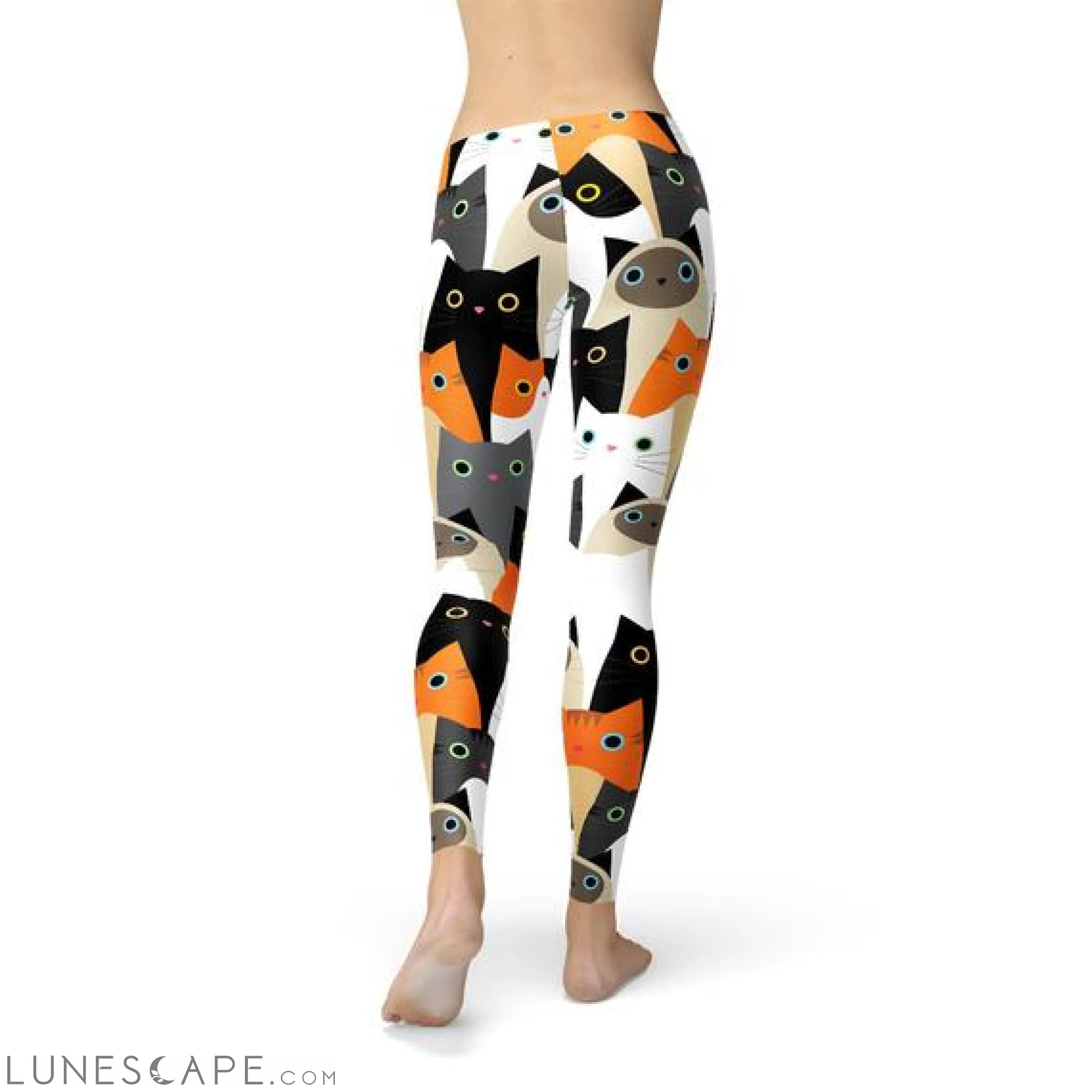 Womens All Over Print Cats Leggings Leggings