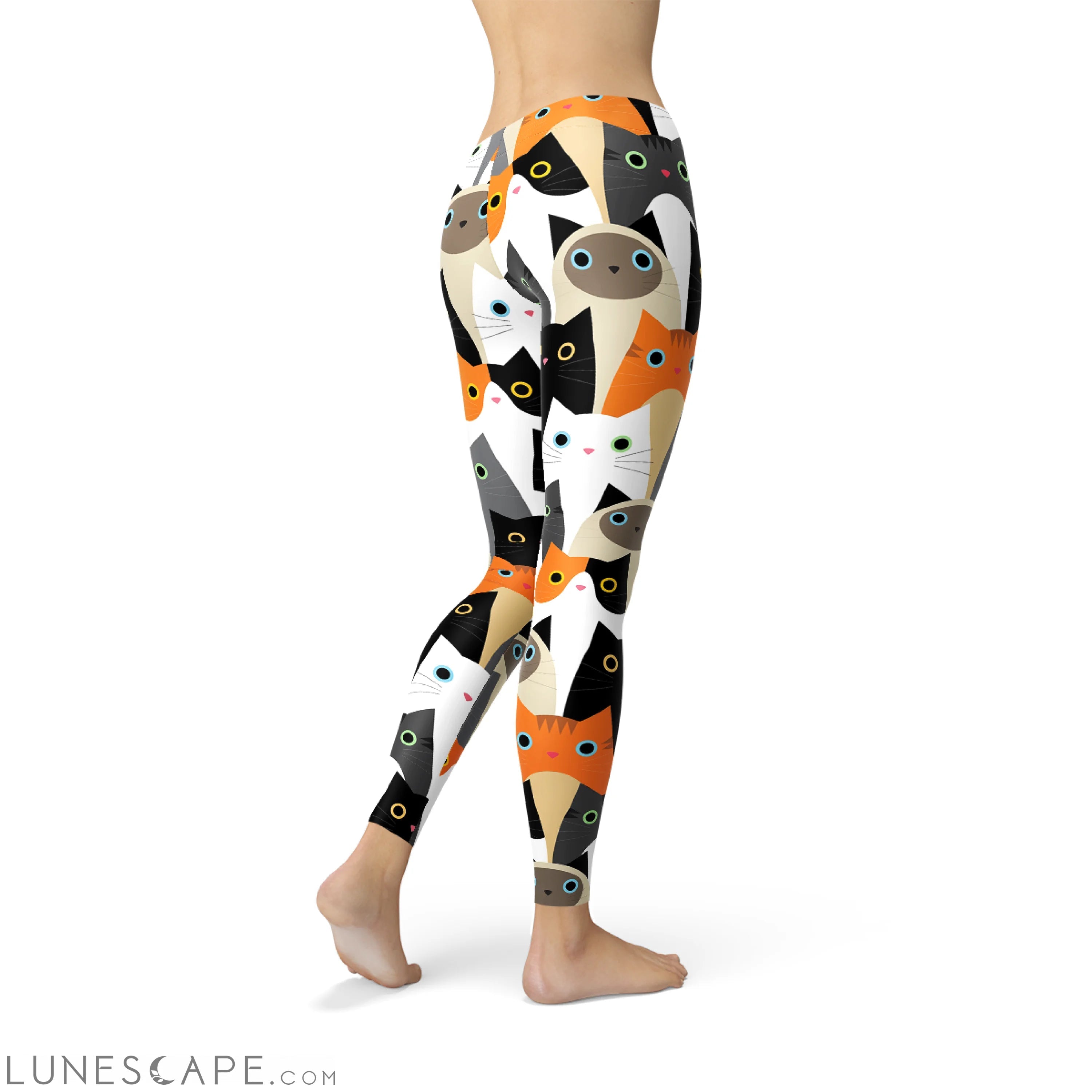 Womens All Over Print Cats Leggings Leggings
