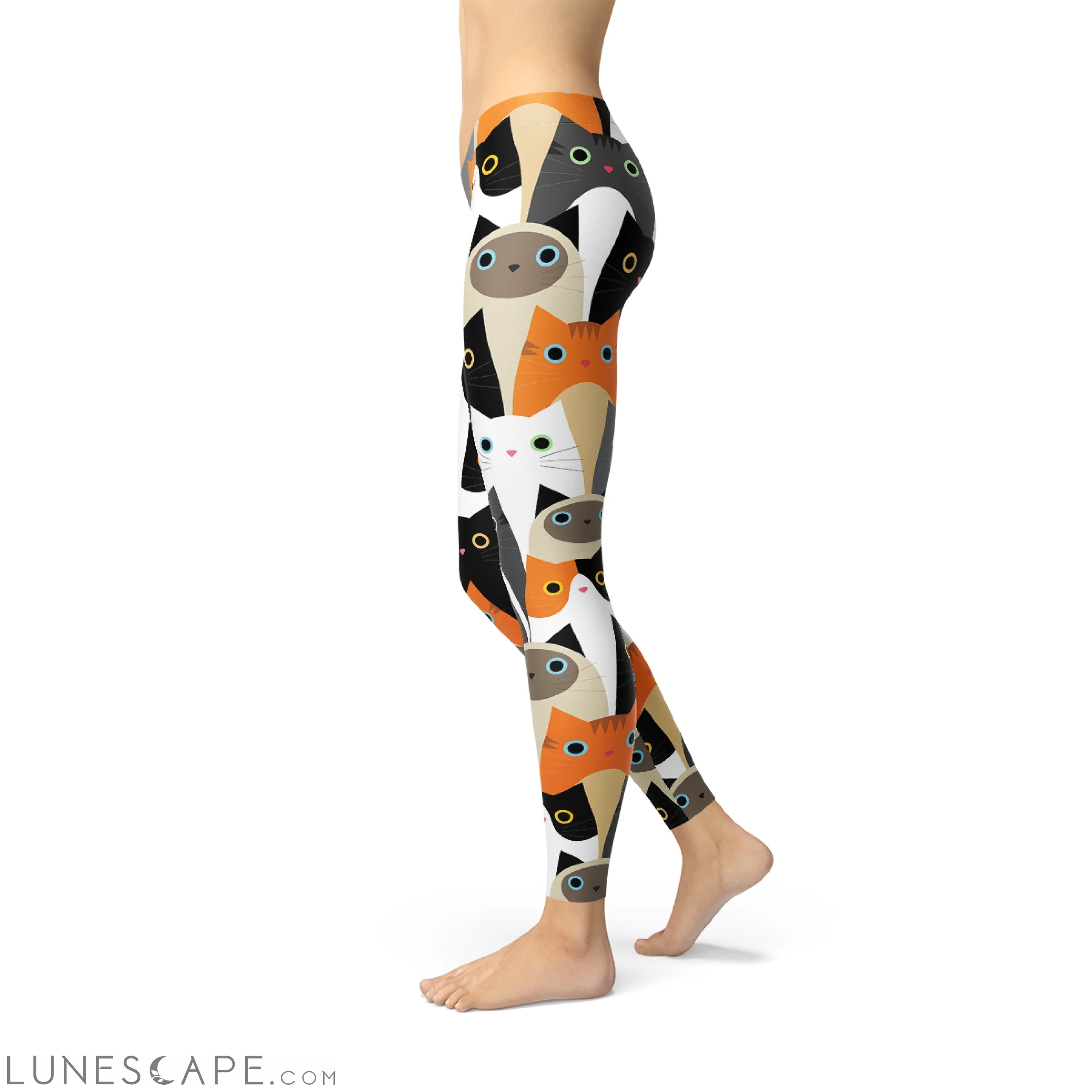 Womens All Over Print Cats Leggings Leggings