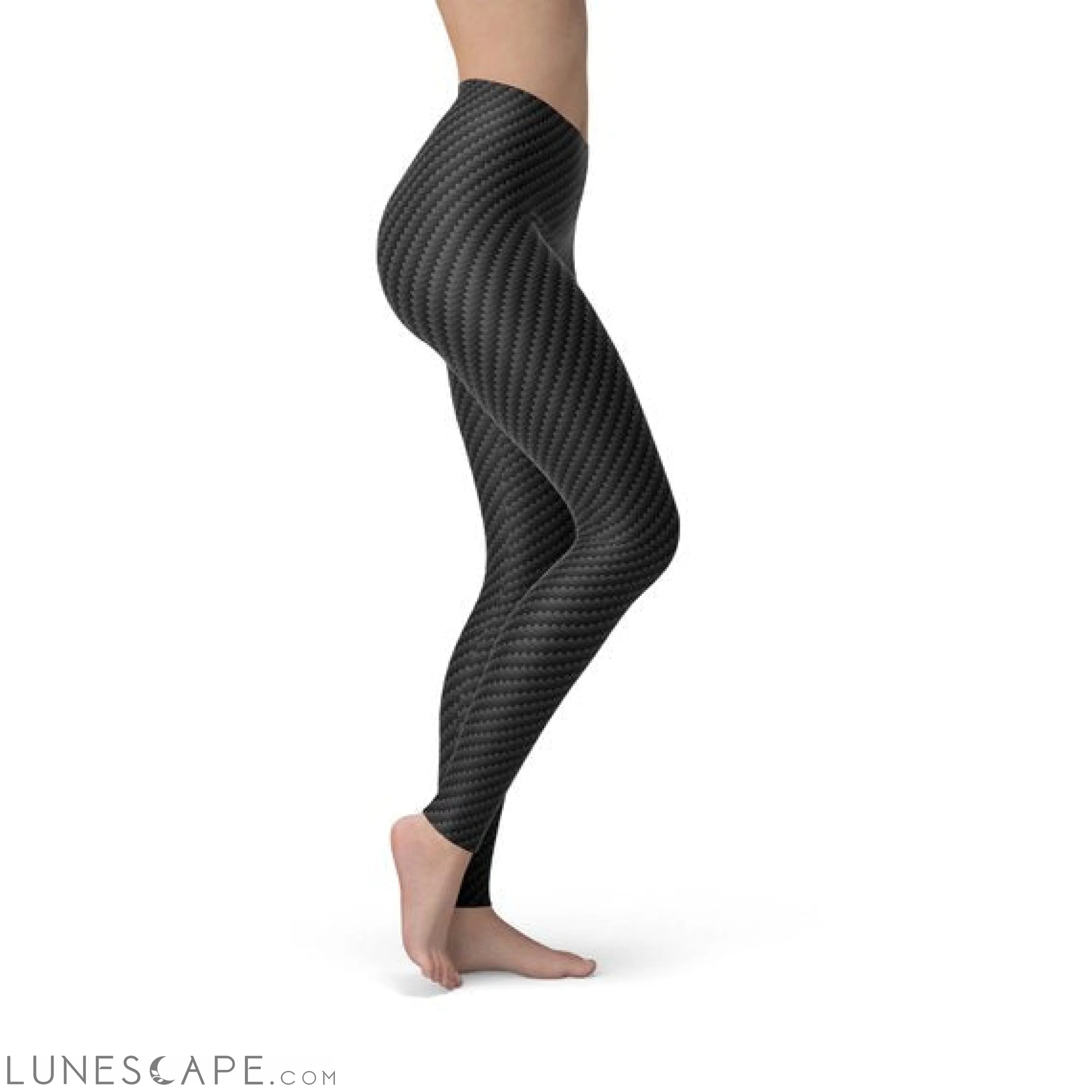 Womens Black Carbon Fiber Leggings Leggings