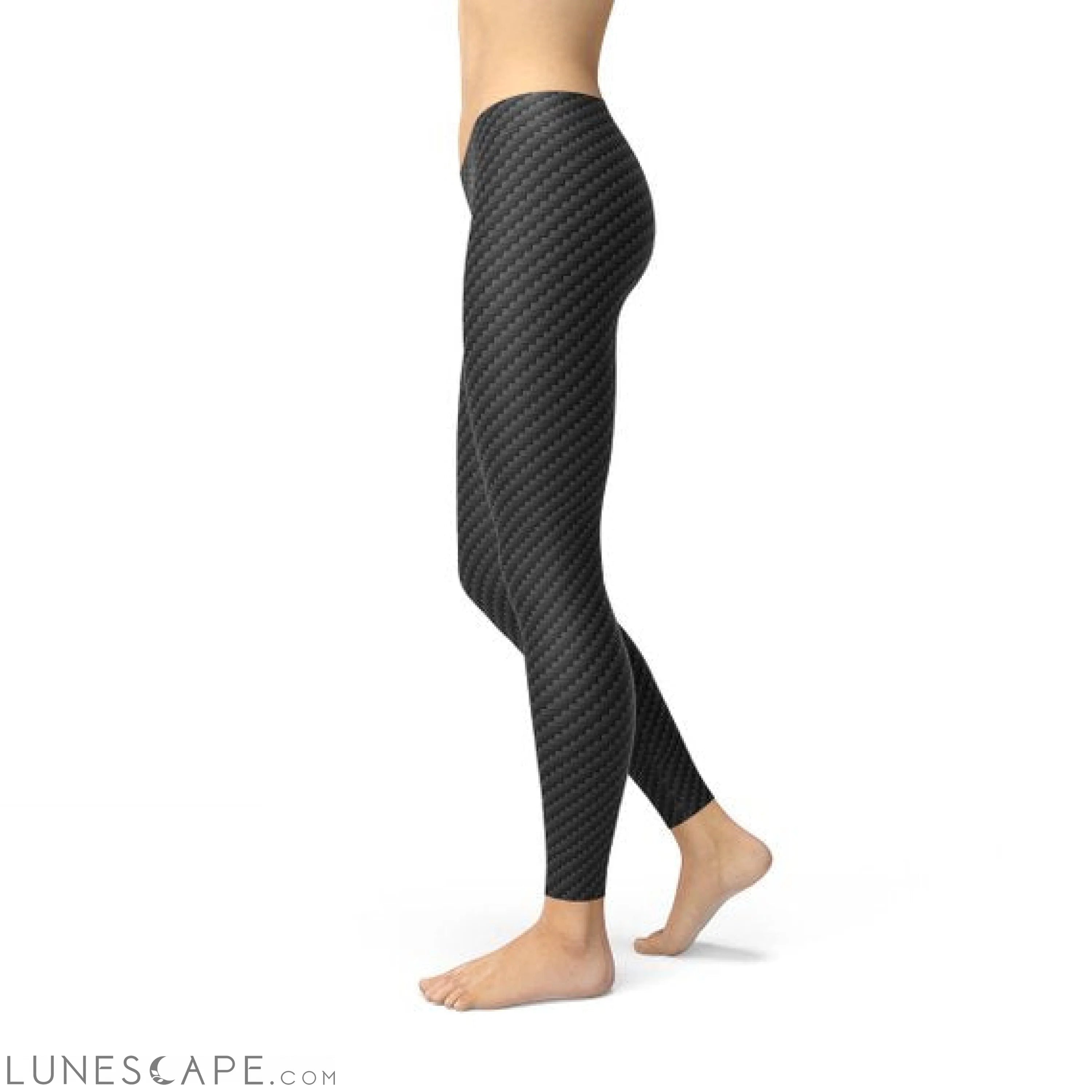 Womens Black Carbon Fiber Leggings Leggings