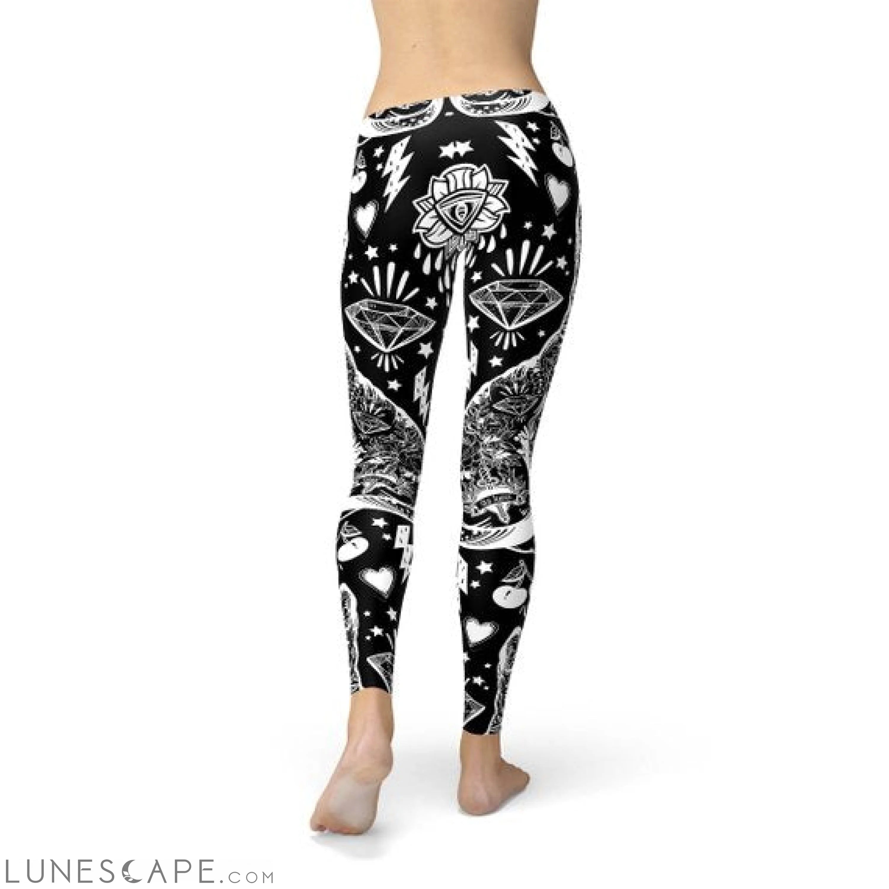 Womens Black Magic Cat Leggings Leggings