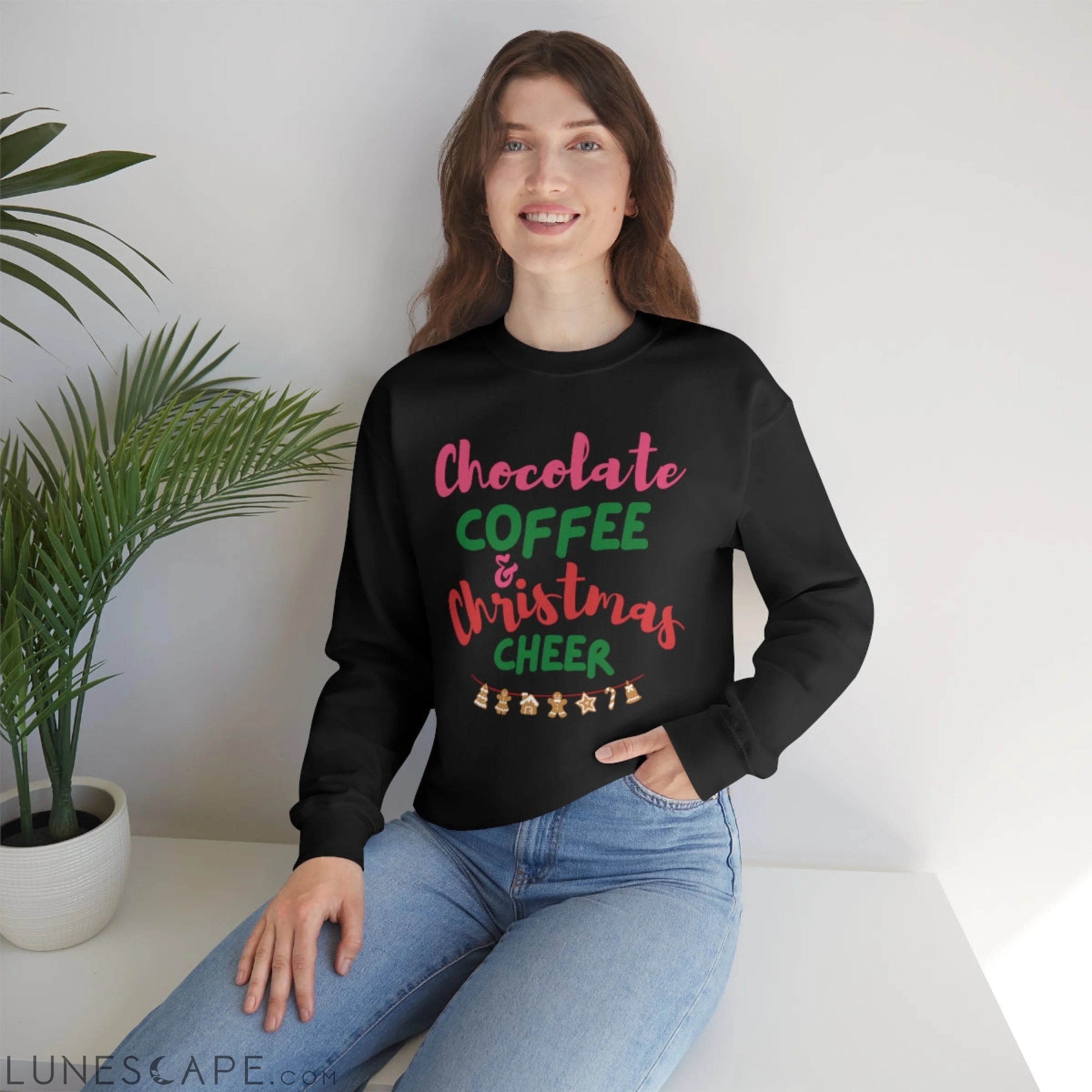 Womens Christmas Cheer Sweatshirt LUNESCAPE