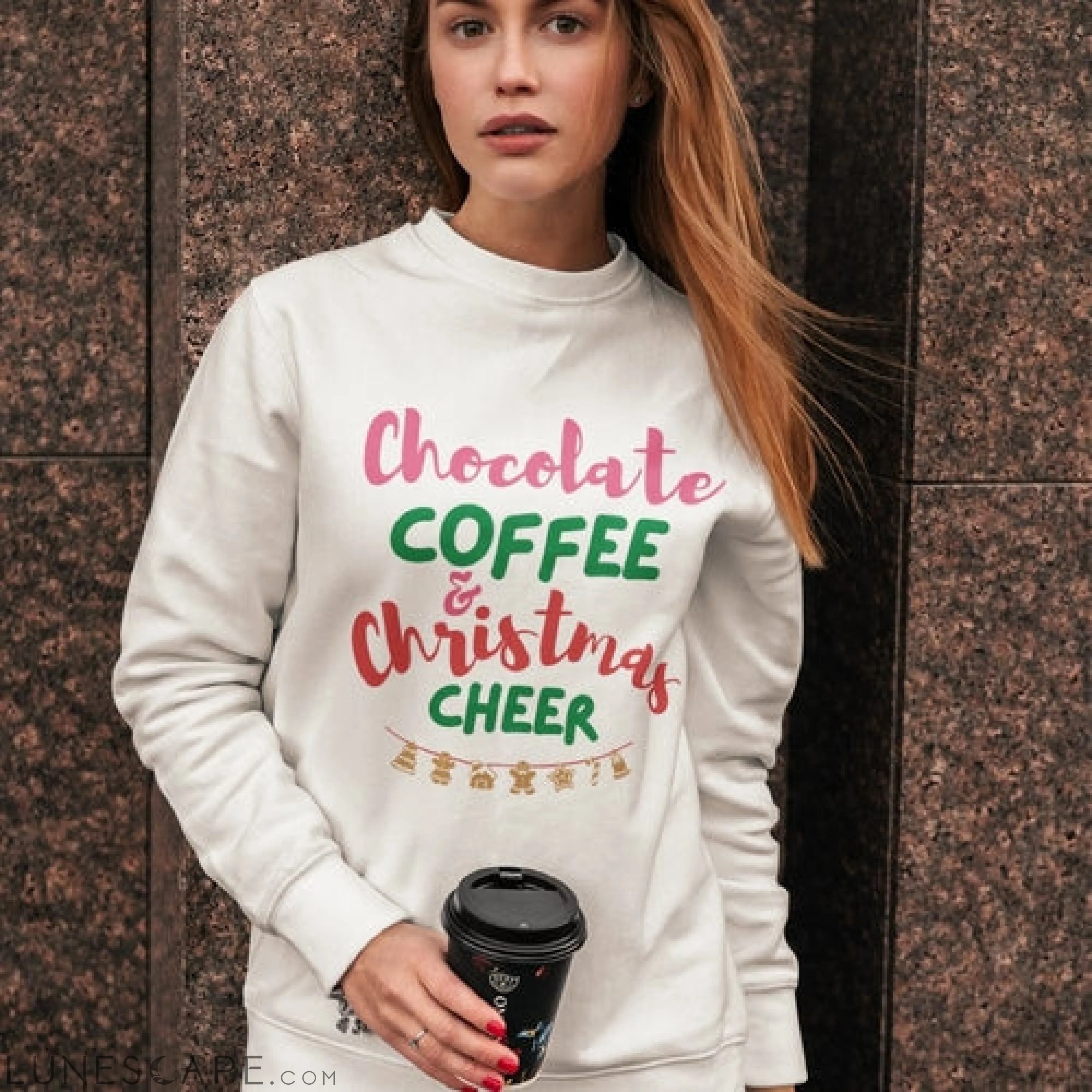 Womens Christmas Cheer Sweatshirt LUNESCAPE