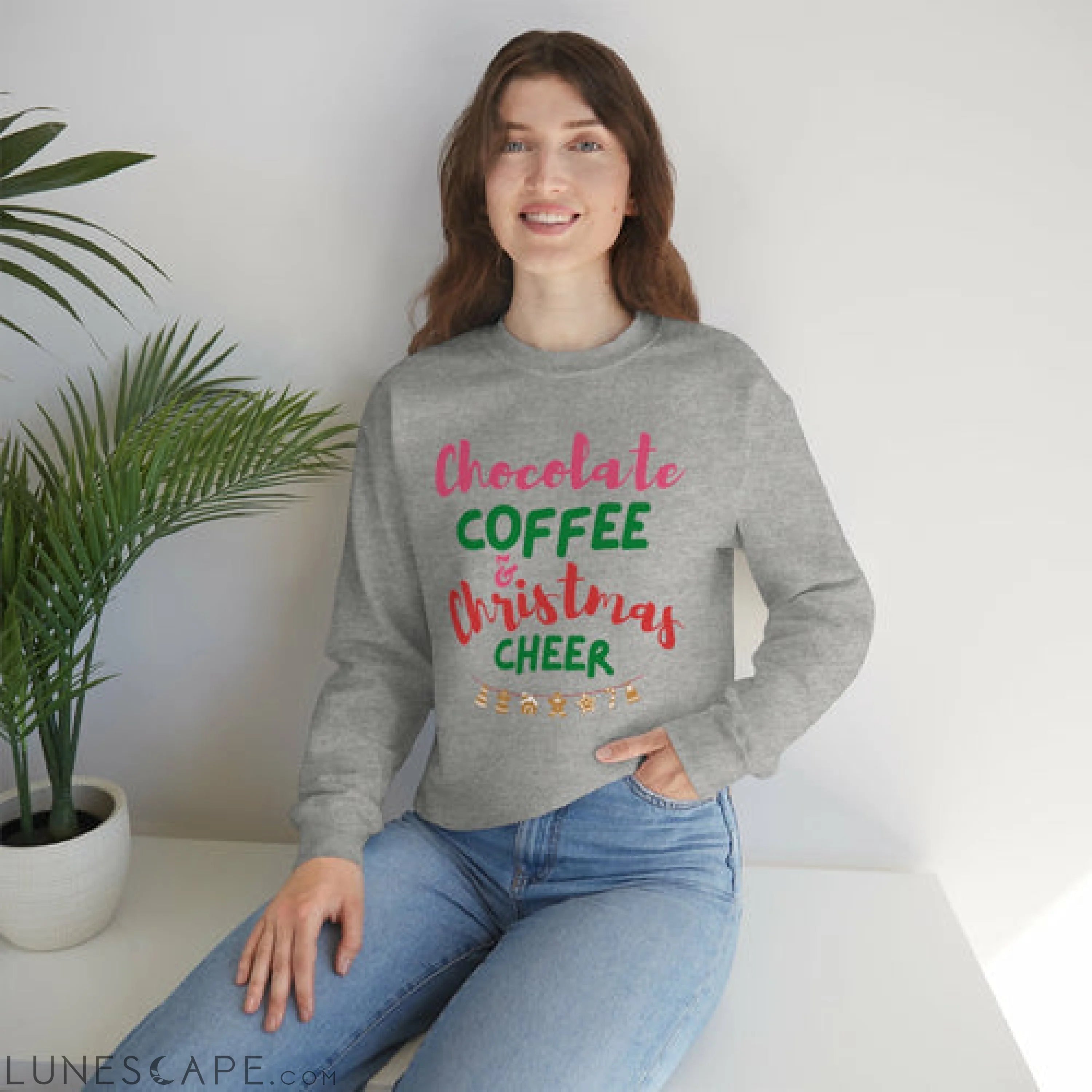 Womens Christmas Cheer Sweatshirt LUNESCAPE
