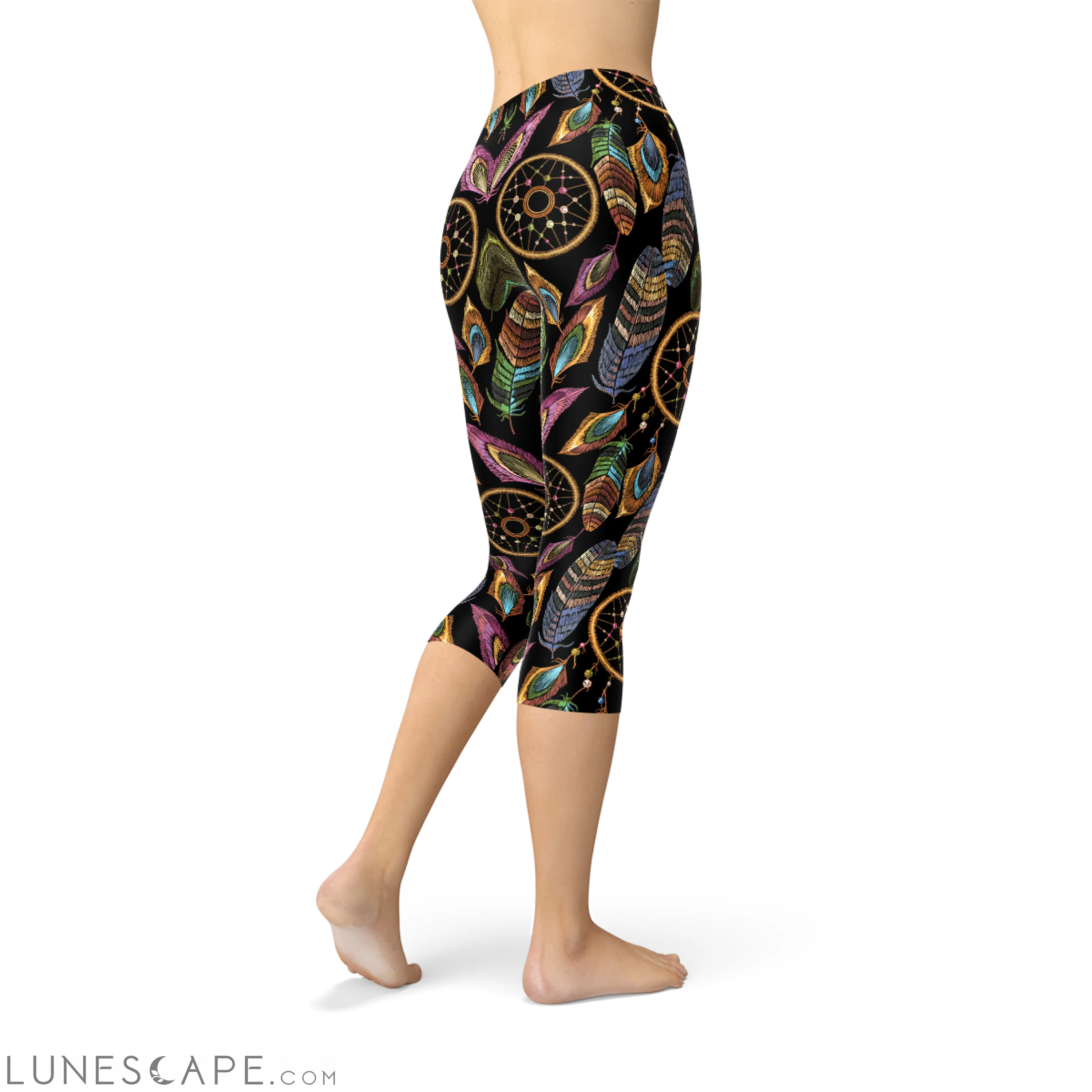Womens Dreamcatcher Capri Leggings Leggings