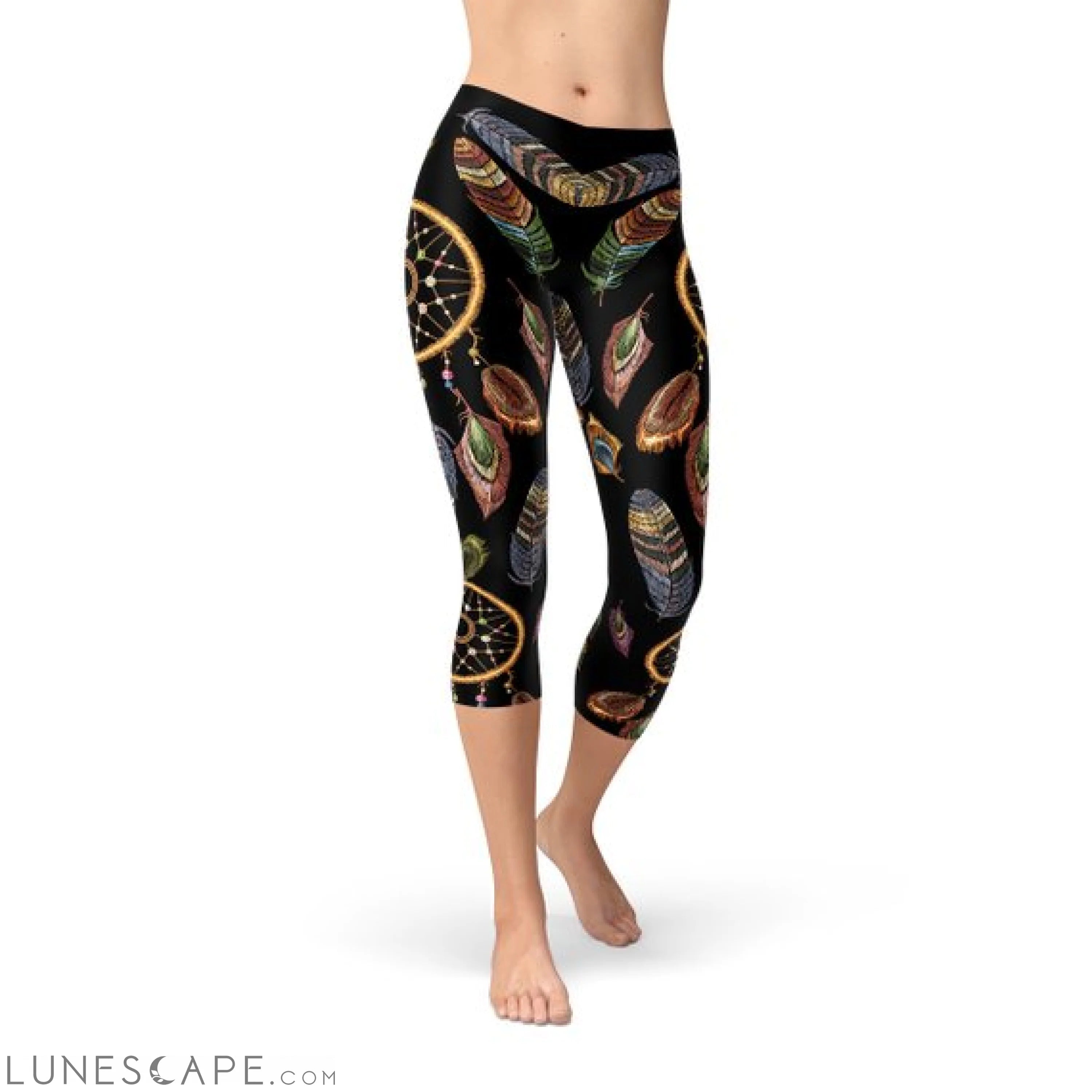 Womens Dreamcatcher Capri Leggings Leggings