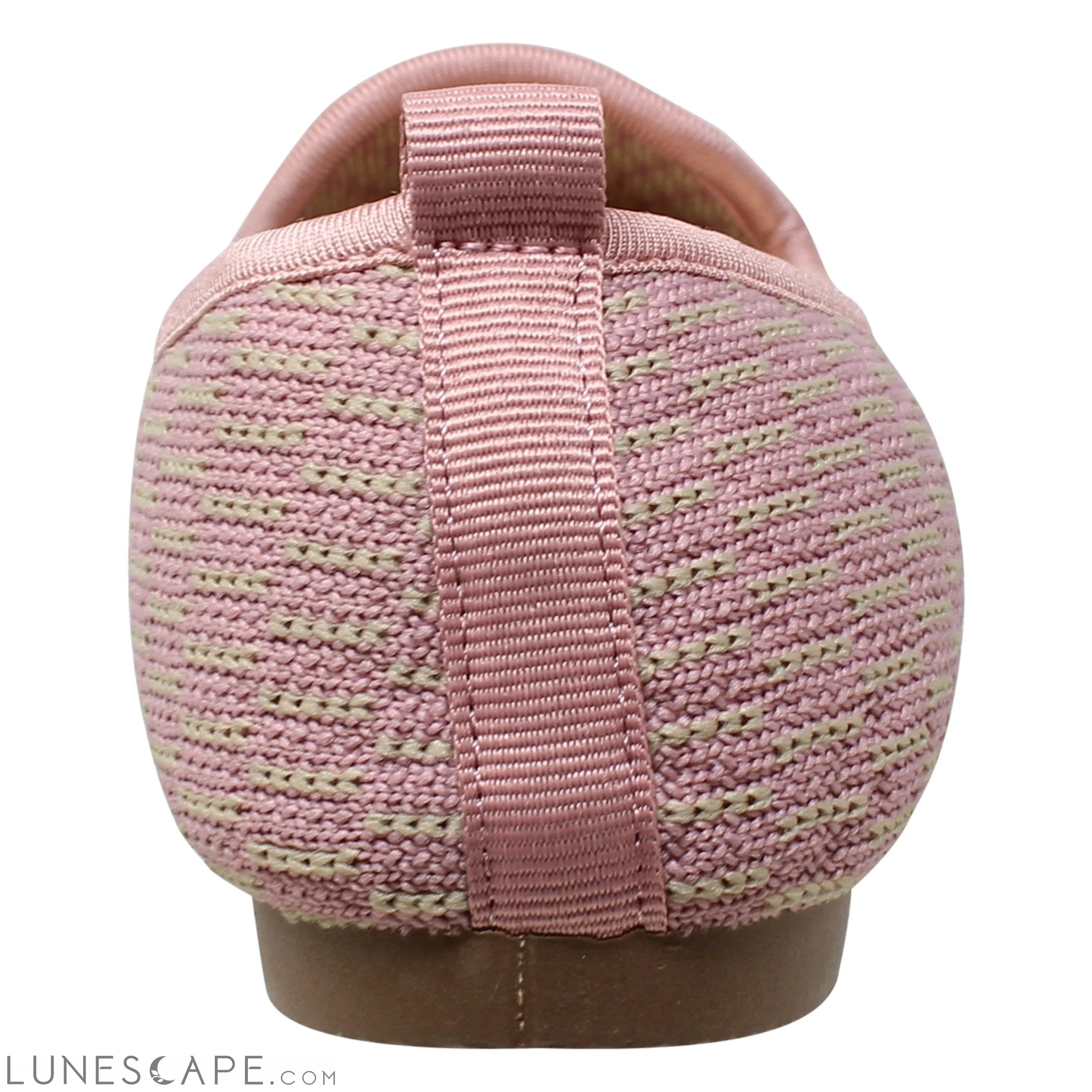 Women's Loafer Flats Sweater Soft Rubber Sole Shoes Pink Suede LUNESCAPE