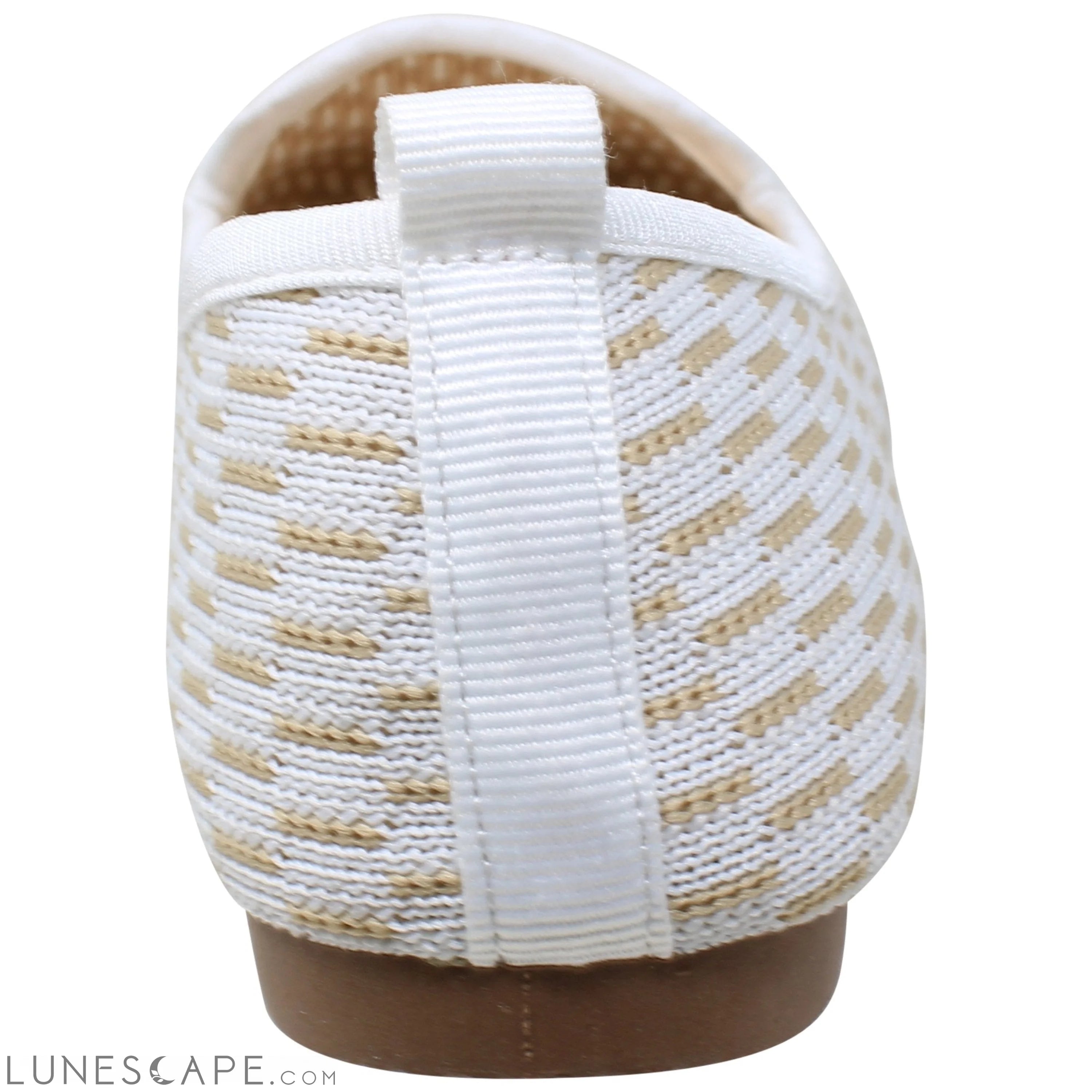 Women's Loafer Flats Sweater Soft Rubber Sole Shoes White Suede LUNESCAPE