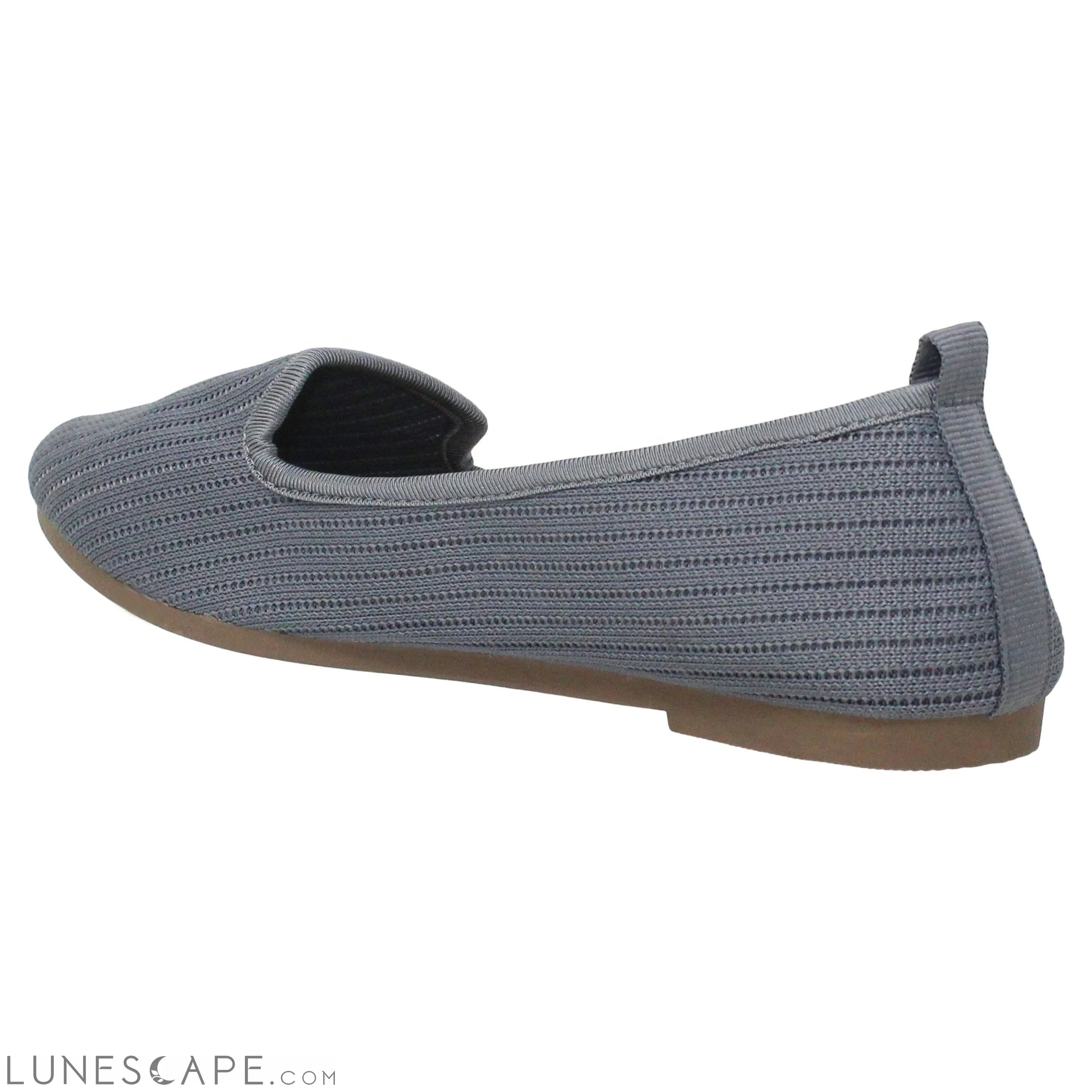Women's Loafers Sweater Soft Rubber Sole Shoes Gray LUNESCAPE