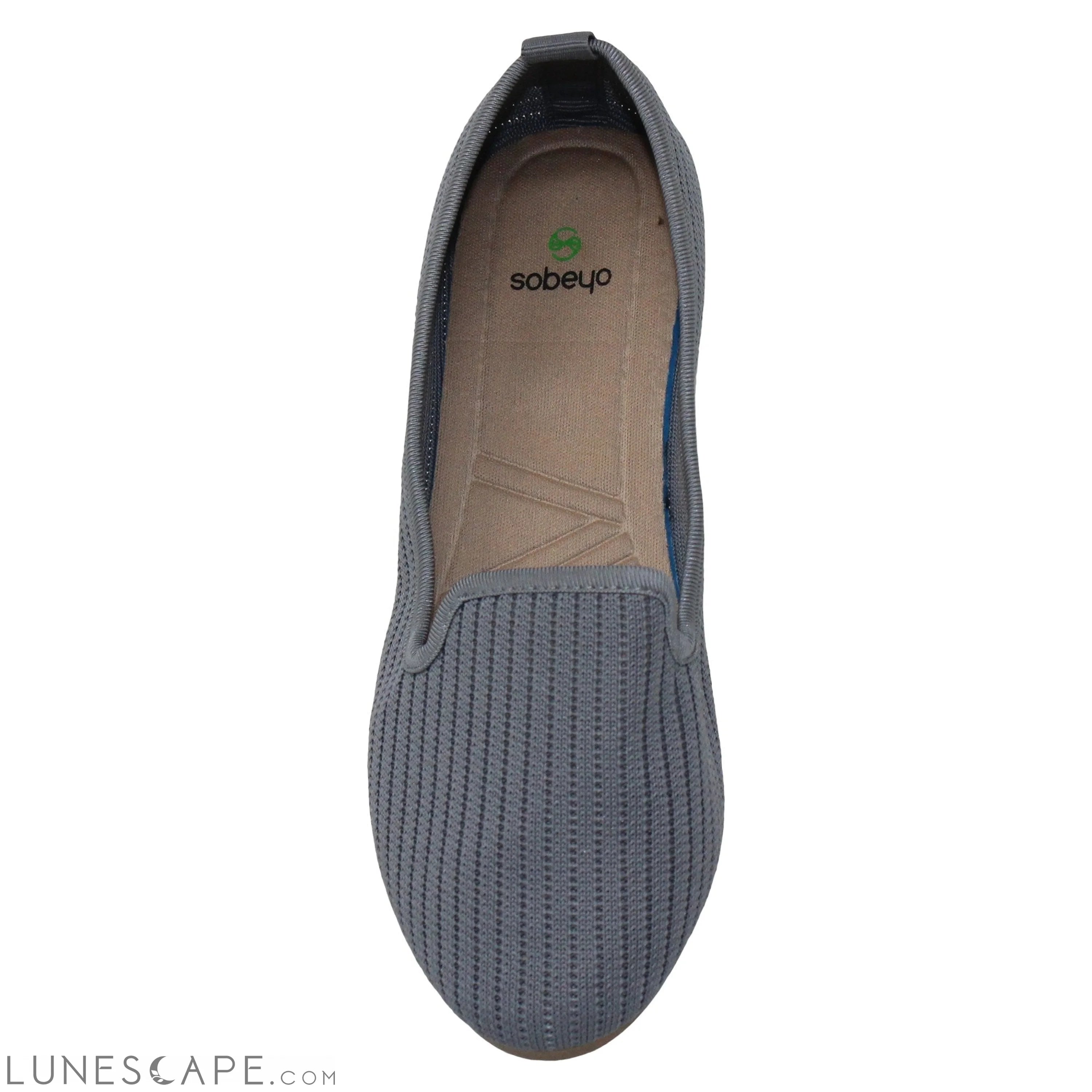 Women's Loafers Sweater Soft Rubber Sole Shoes Gray LUNESCAPE