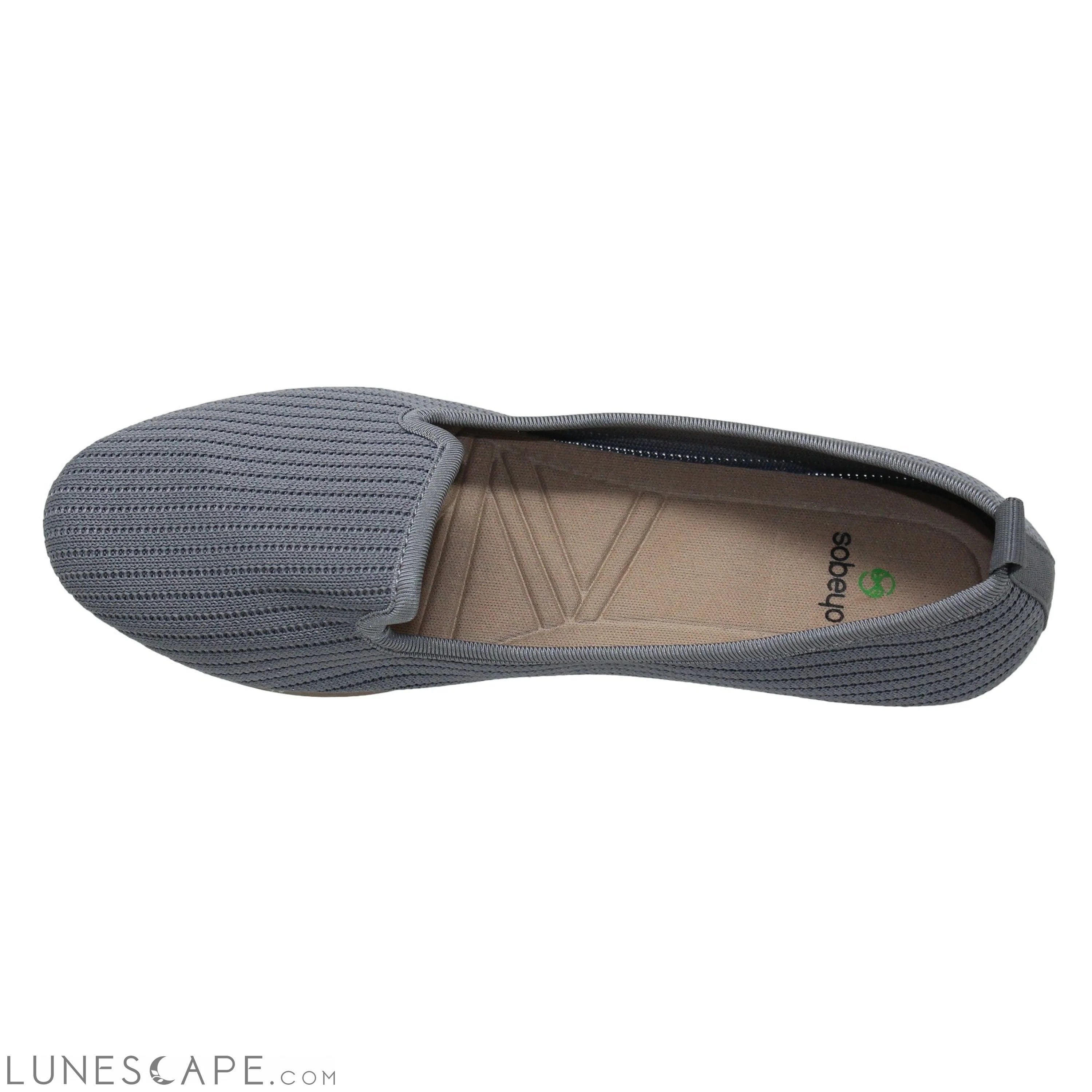 Women's Loafers Sweater Soft Rubber Sole Shoes Gray LUNESCAPE