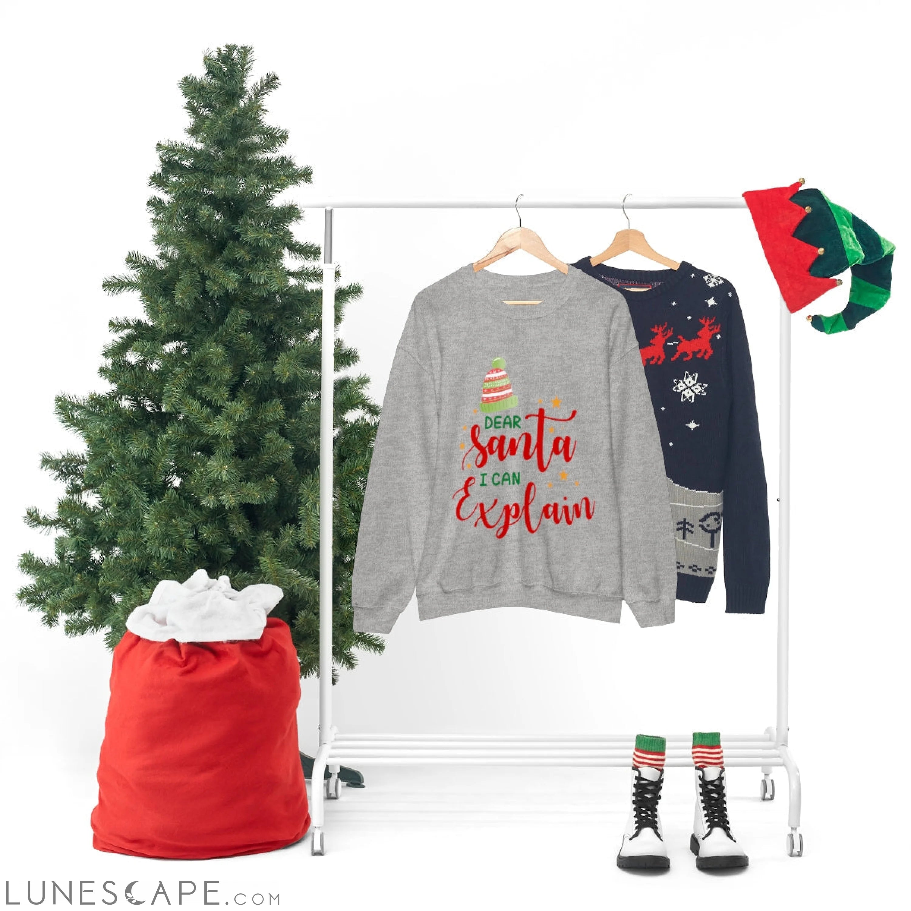 Womens Santa I Can Explain Sweatshirt LUNESCAPE