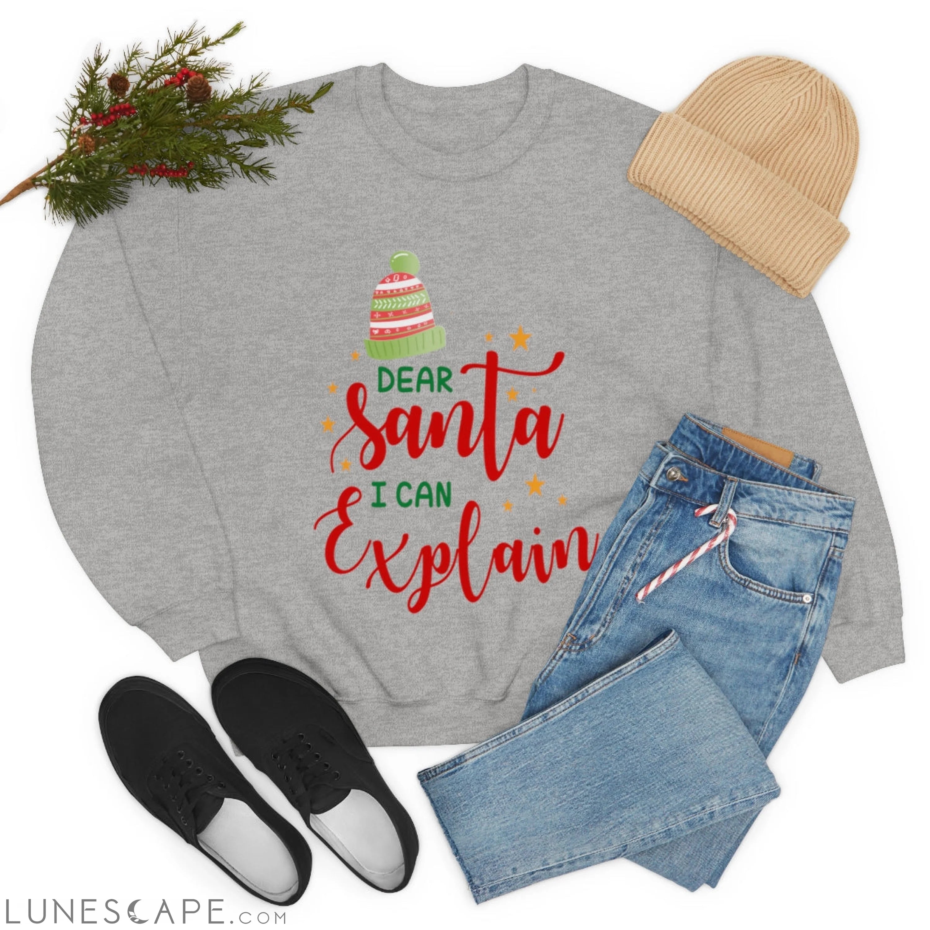 Womens Santa I Can Explain Sweatshirt LUNESCAPE