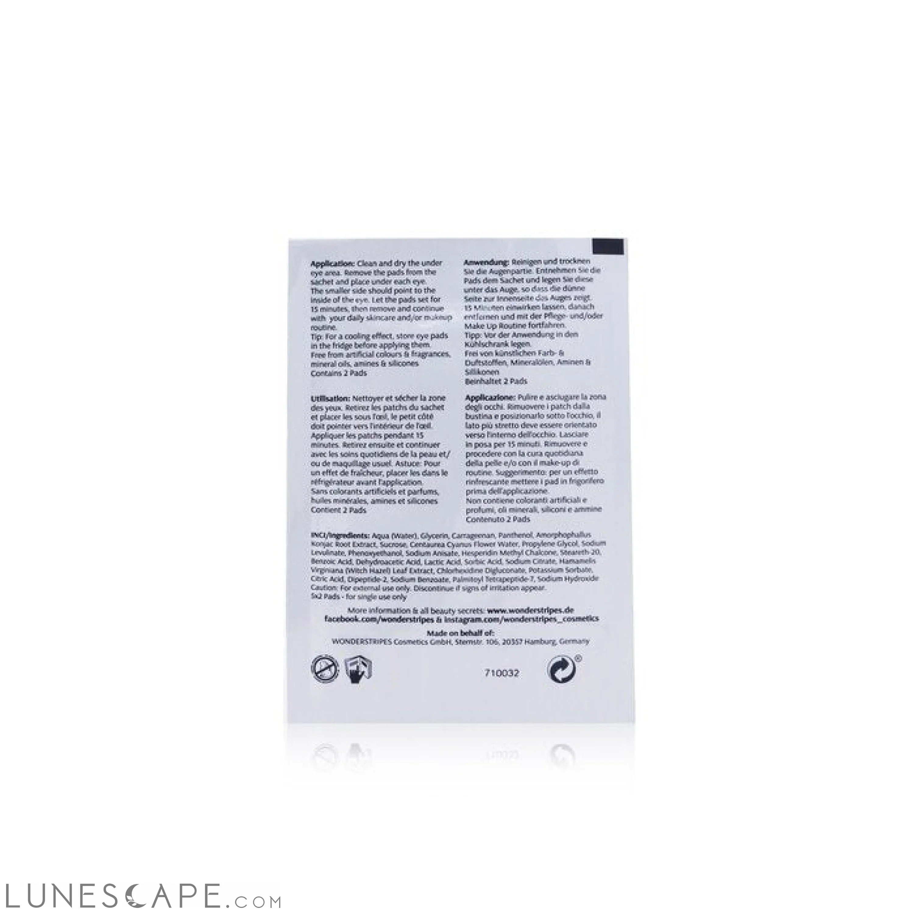 WONDERSTRIPES - Instant Glow Hydrogel Eye Pads LUNESCAPE