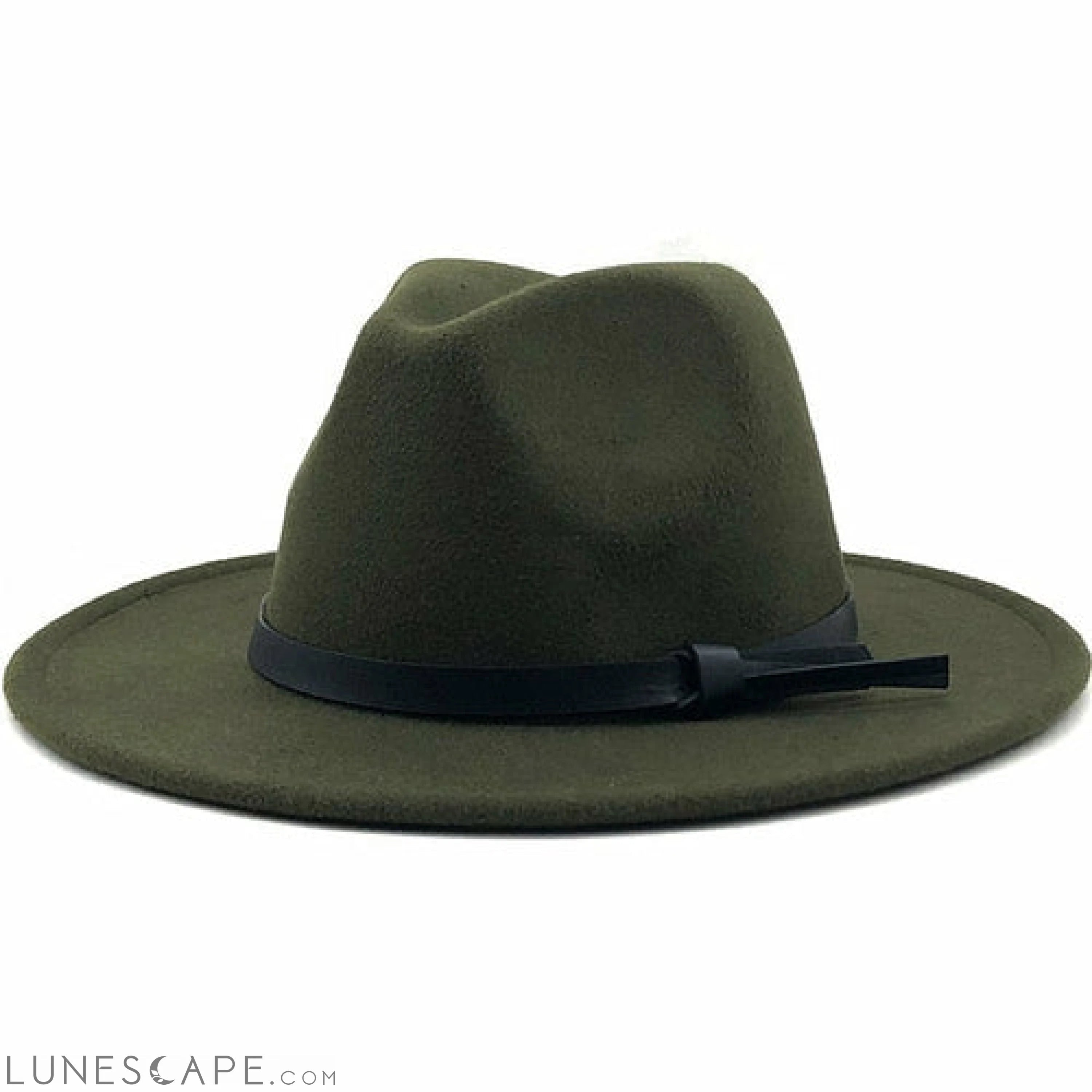 Wool Fedora Hat With Leather Ribbon - BEST SELLER! LUNESCAPE