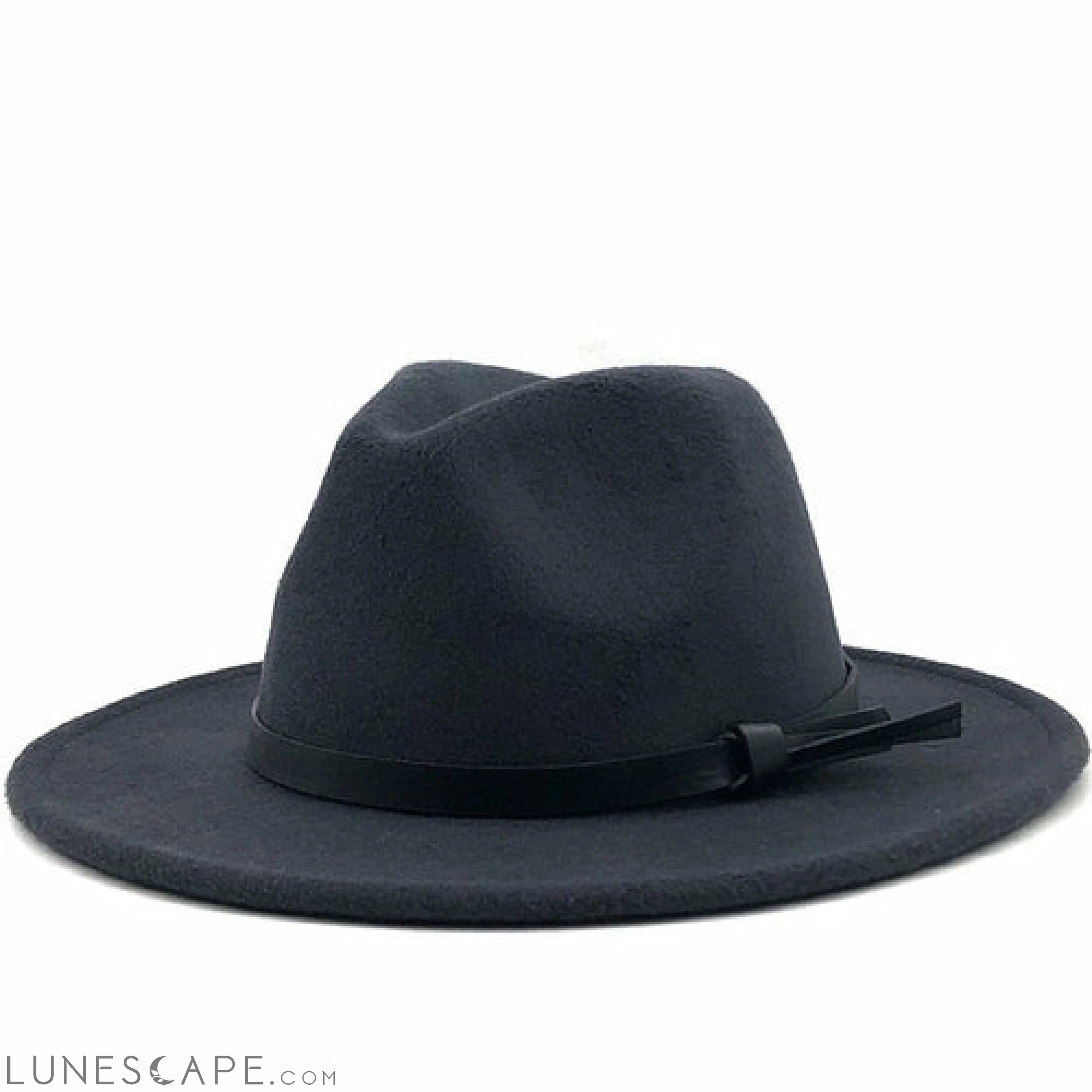 Wool Fedora Hat With Leather Ribbon - BEST SELLER! LUNESCAPE